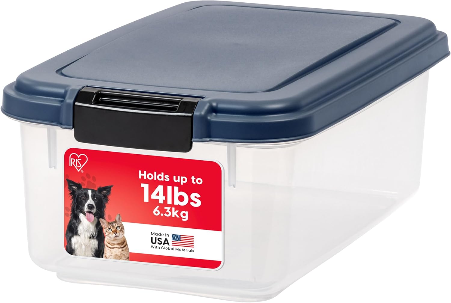 IRIS USA WeatherPro Airtight Pet Food Storage Container,...