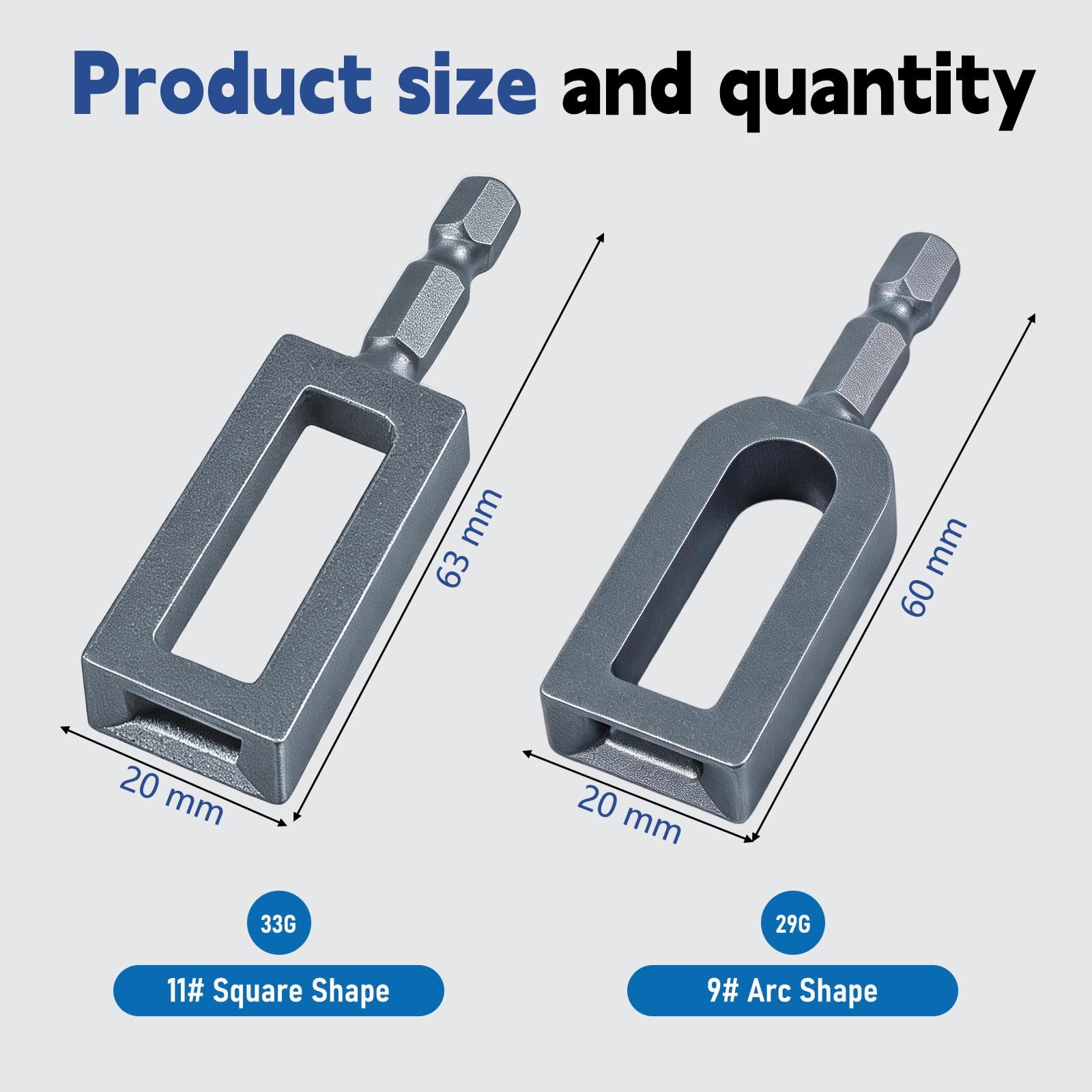 Set 2 Attorcigliatori per Trapano, Torsione Rapida Fili Trapano Elettrico a Filo Attacco Esagonale 1/4" Professionale per Recinzioni Legatura Tondini e Costruzioni Edili