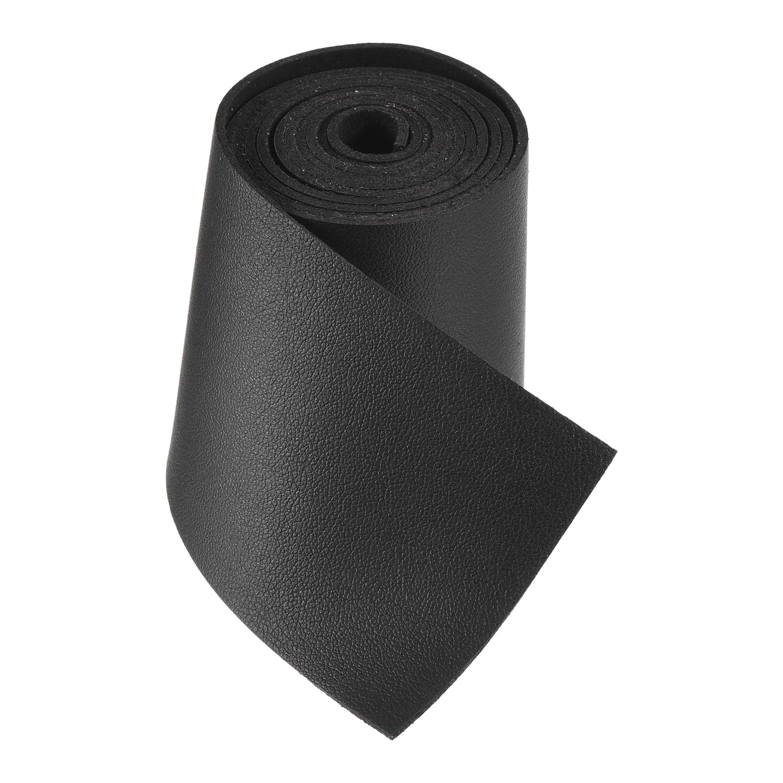 DMiotech Black Faux Leather Strap 2 Inch Wide 39 Inch Long Flat Leather Belt Strip 1.3mm Thick Single Sided Cord for Arts Craft DIY Traction Ropes
