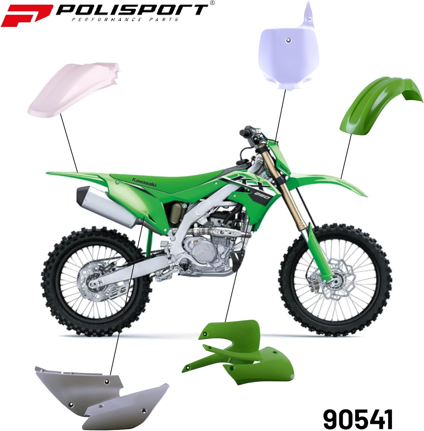 Polisport Mx Kit Kawasaki Kx85/100 01-13 OEM One Size