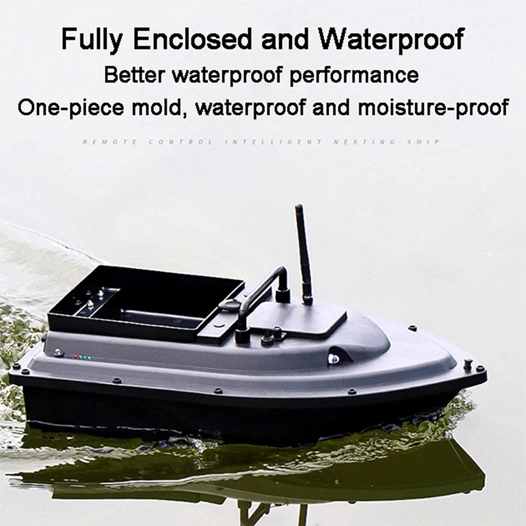 Nuevo Barco de Cebo de Pescado para Pesca de Carpa Barco de Cebo Inteligente de 500 m con batería de 5200 mAh y luz Nocturna LED Crucero automático Herramienta de Pesca Adicional