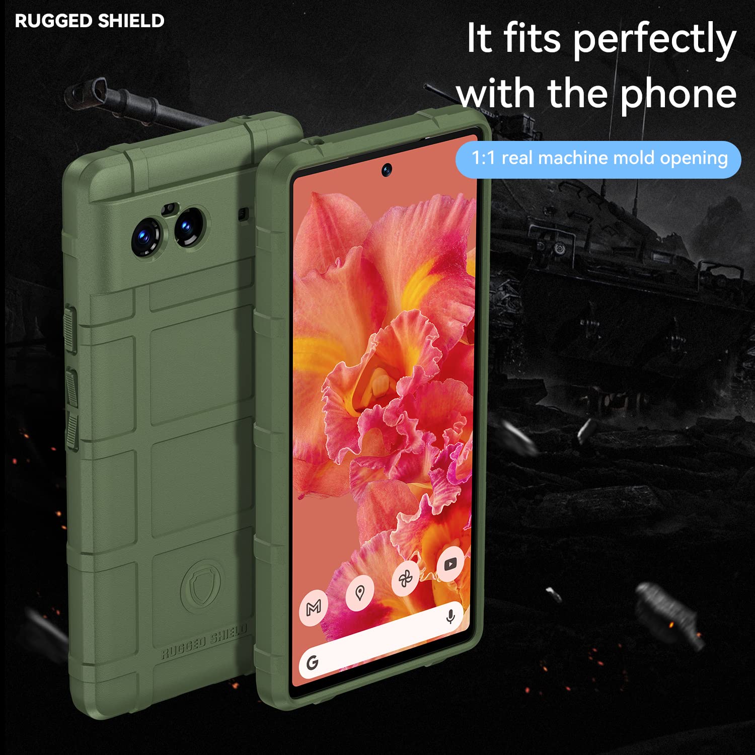 Custodia e cover per Google Pixel 6,Fibra di carbonio raffinata,Anti-caduta,Anti-impronta digitale,protezione completa.Custodia compatibile con Google Pixel 6
