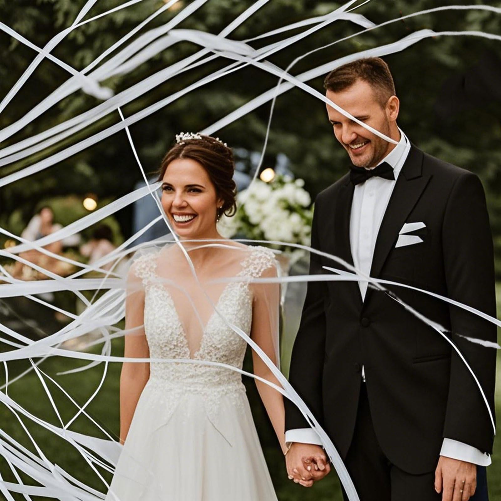 Stelle Filanti Carnevale, Hillylolly 10 Pezzi Spara Lancia Stelle Filanti Compleanno Sposa, Matrimonio, Facile da Pulire, per Compleanni, Matrimoni, Feste di Capodanno(Bianco)