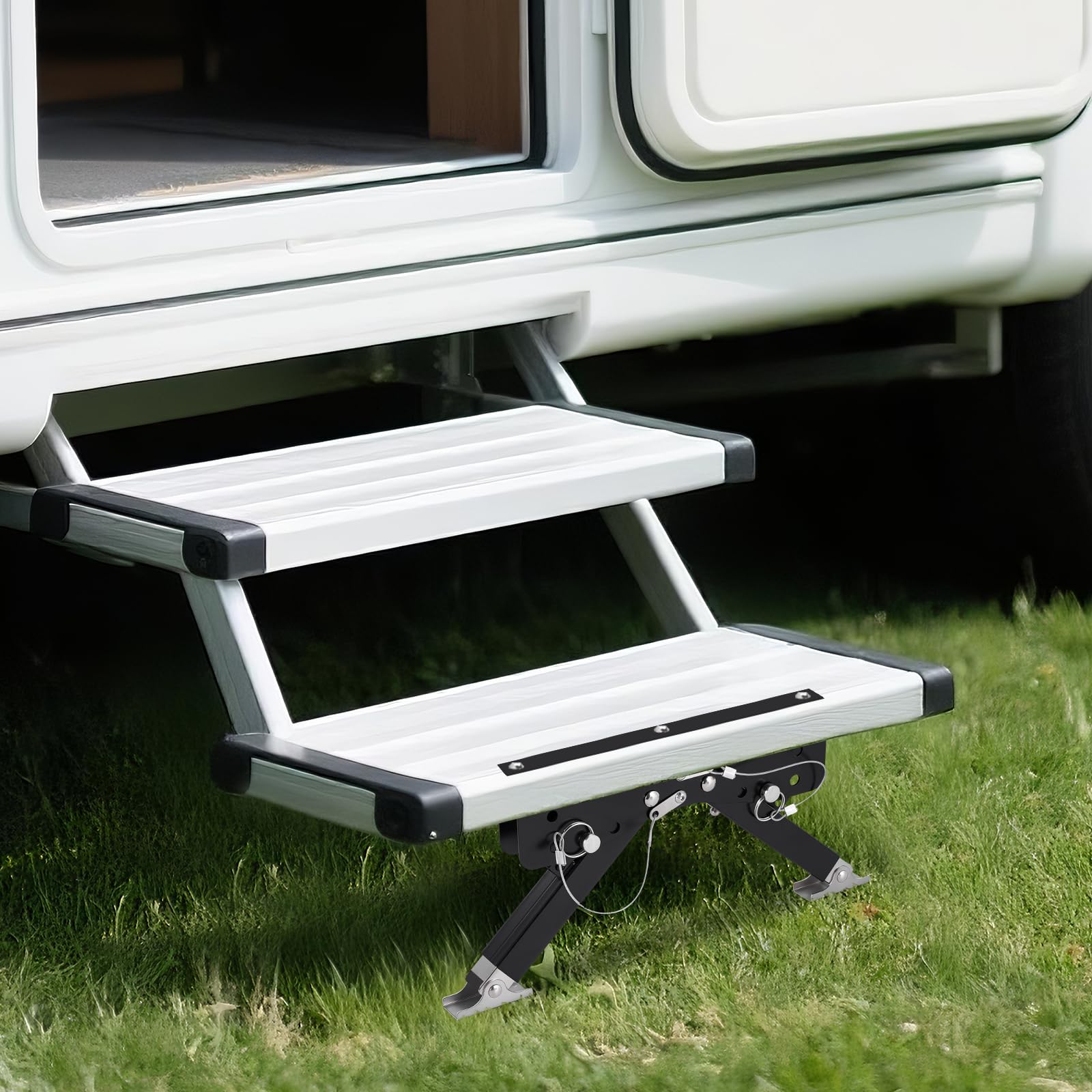 BAOSHISHAN Stabilisateur de Marche pour Camping-Car Ensemble de Support de Marche pour Camping-Car de 7cm à 29cm réglable en Hauteur, capacité de Charge : Maximum 100KG