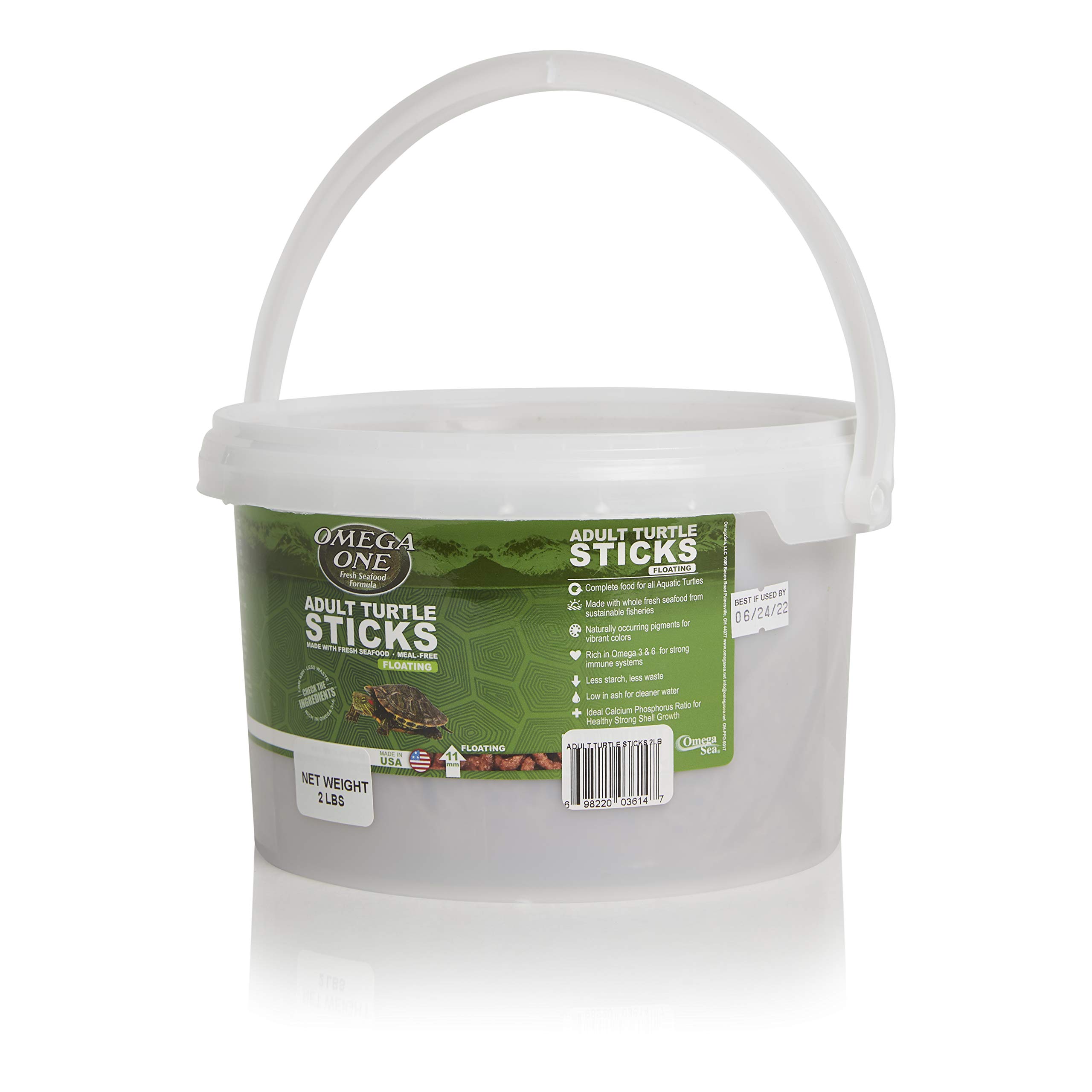 Omega One Adult Turtle Sticks, Floating, 11 mm, 2 lb Bucket 2