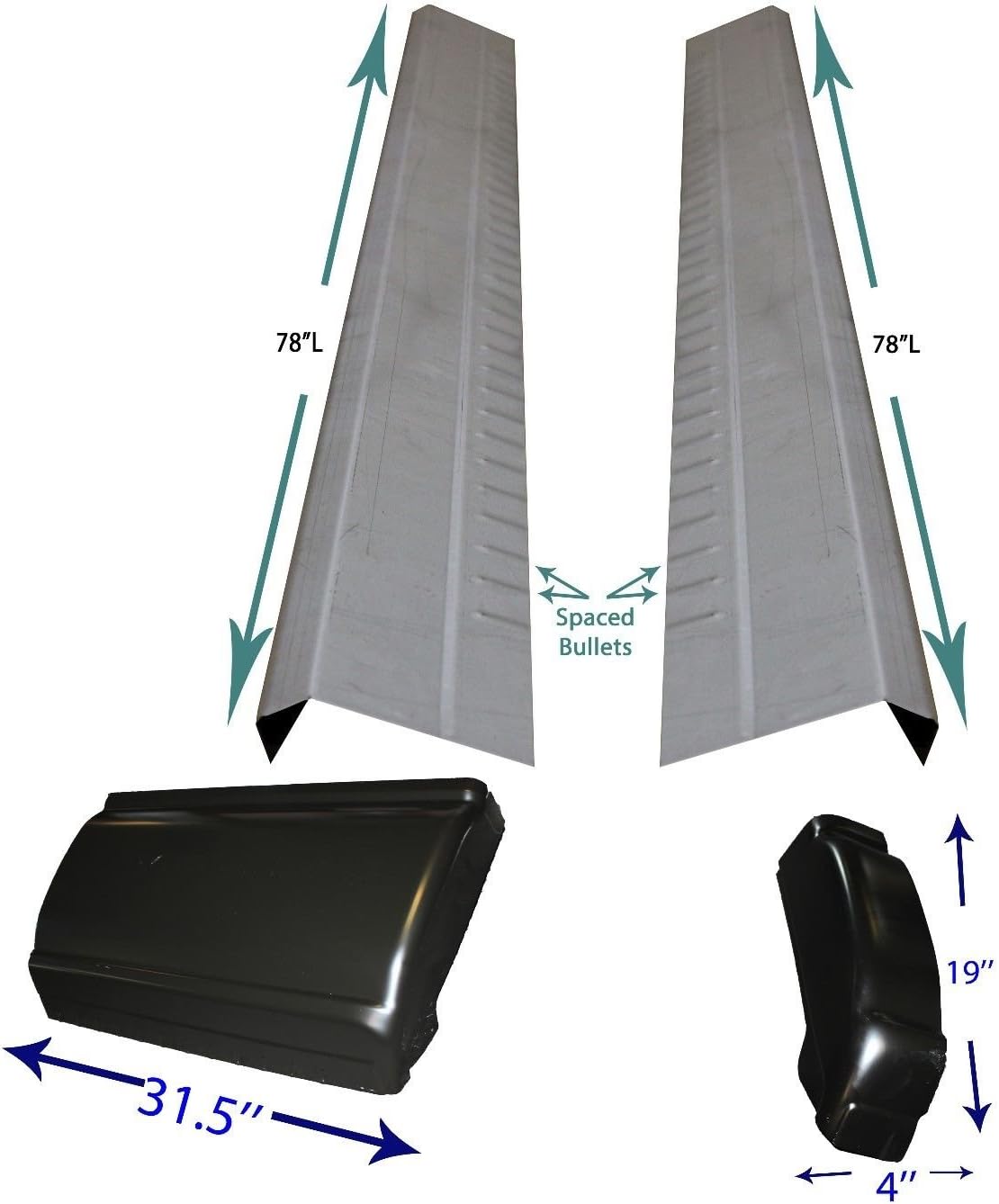 ECOTRIC Outer Rocker Panel & Cab Corners Kit Fit for 1996