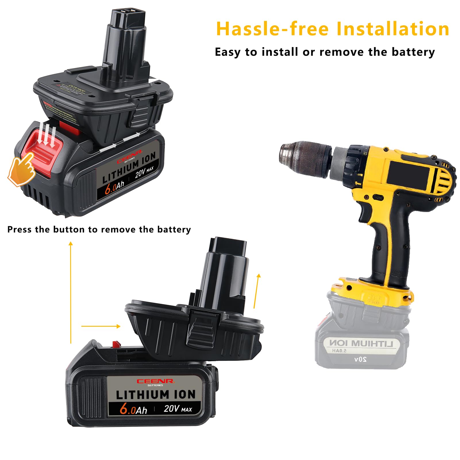 Dewalt Dca1820 Swidan 18v To 20v Adapter DCA1820 For Dewalt 18V