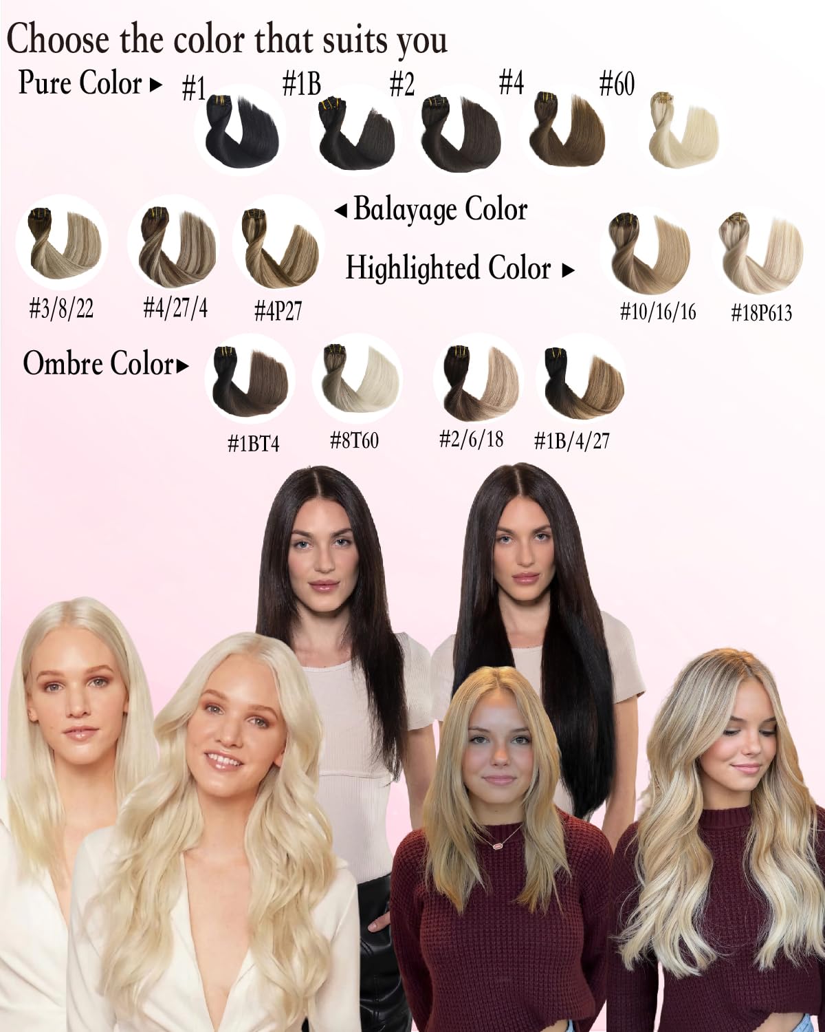 Sindra Clip in Extensions Echthaar Real Human Hair Remy Hair Extension Clip in Haarverlängerung Natürliche 35cm 6pcs 100g Aschblond mit Platinblond Blond C18P613 14Zoll