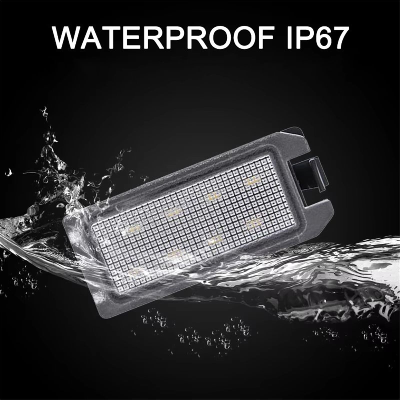 Luces de matrícula para Jeep Grand Cherokee 2014-2020 y Compass 2014-2017. Conjunto de luz de matrícula blanca