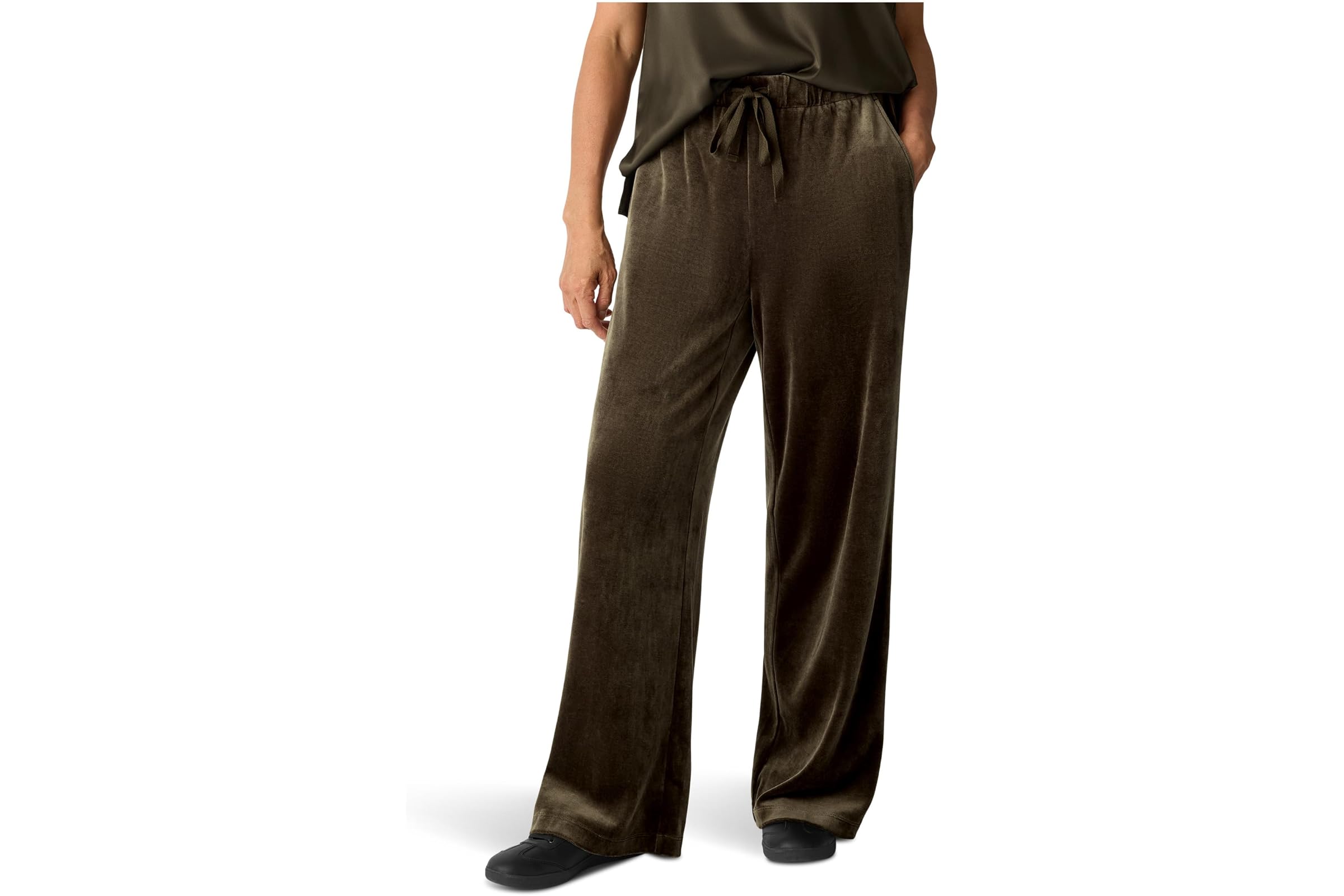 Брюки Eileen Fisher Cozy Velour Knit Wide Full Length Pant