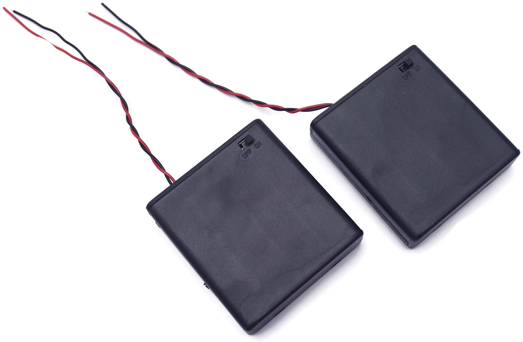 Electronic Spices PACK OF 2 4AA 4x1.5V AA Battery Holder Case Wired Cap On/Off Switch for Electronic Batteries Black Plastic (B085M99B2G) Amazon Price History, Amazon Price Tracker