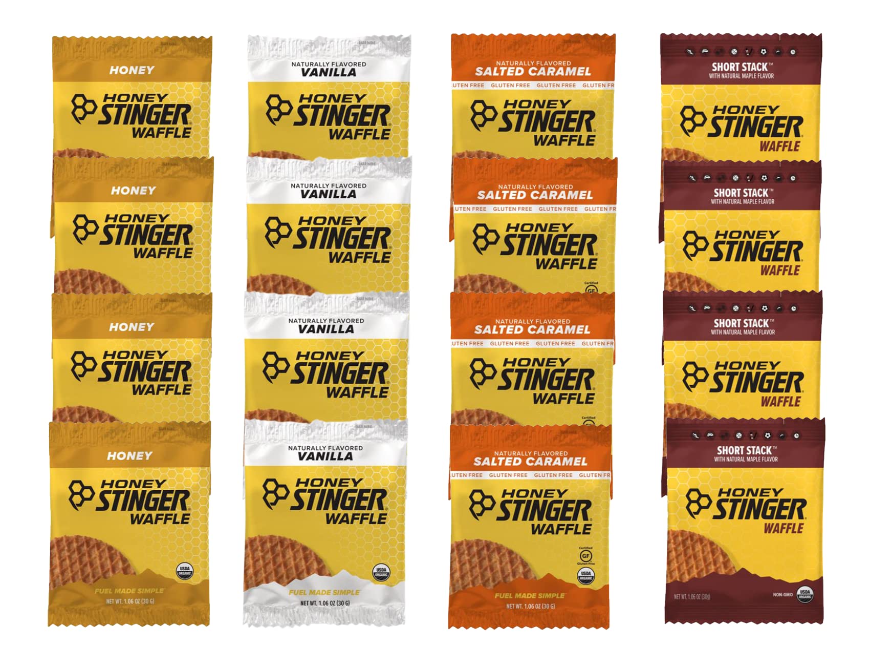 Buy Honey Stinger Waffles Variety Pack 16 Count 4 of Each Flavor