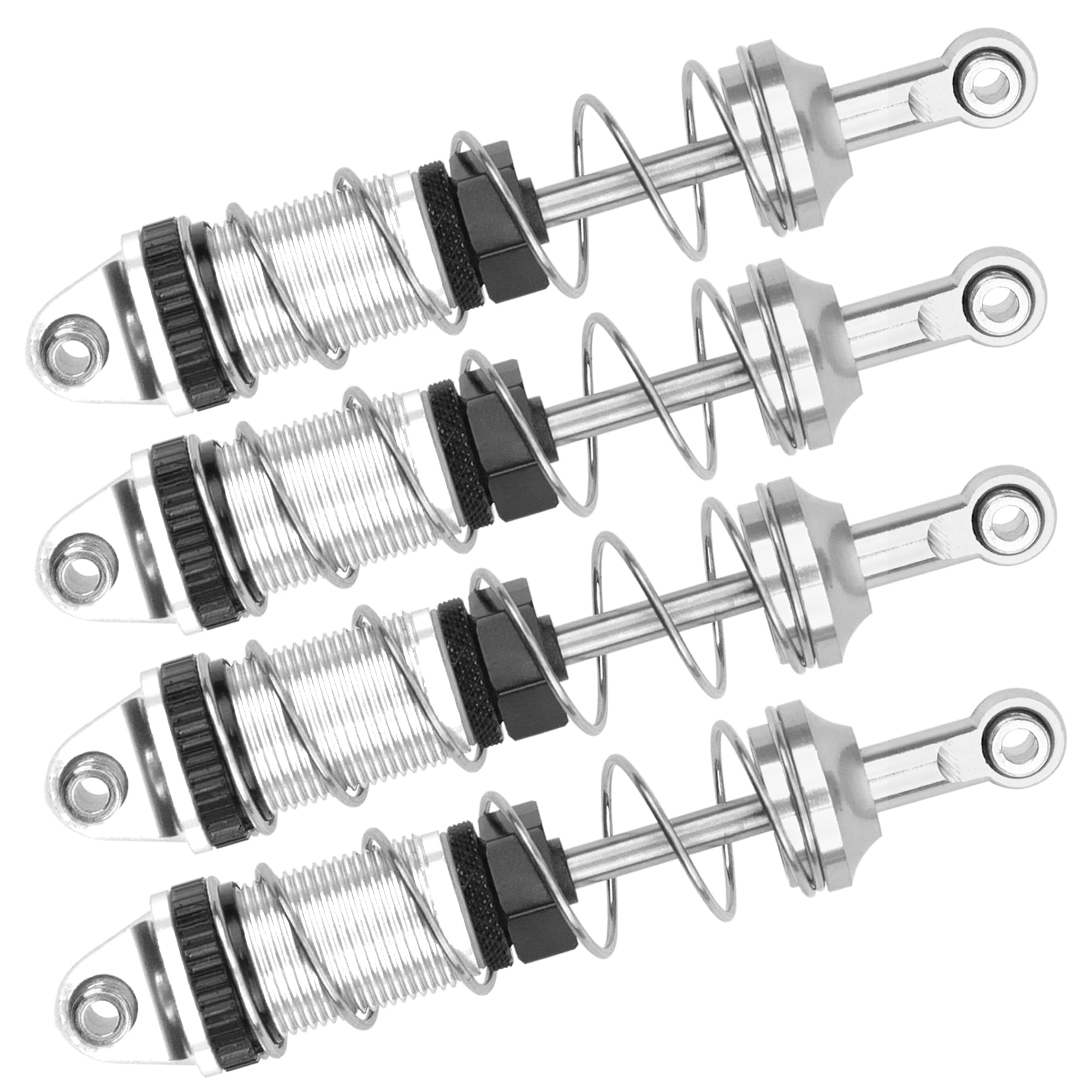 Vgoohobby Full Metal Shock Absorber Damper Compatible with MN Model MN128 MN86 MN86K MN86KS G500 1/12 RC Crawler Car (Silver)