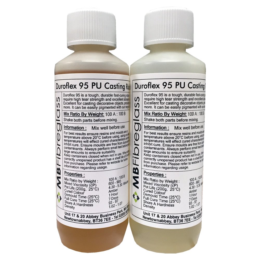 DuroFlex 95 Polyurethane Liquid Casting Rubber - 500g Kit