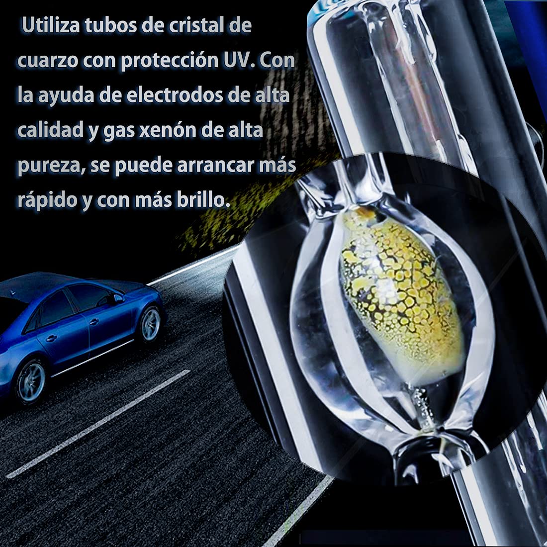 Bombillas Xenon D3S HID 8000K 12V 35W Faros Delanteros de Coche para Brillante Blanco Luz Lámpara Kit de Repuesto(2 Piezas)
