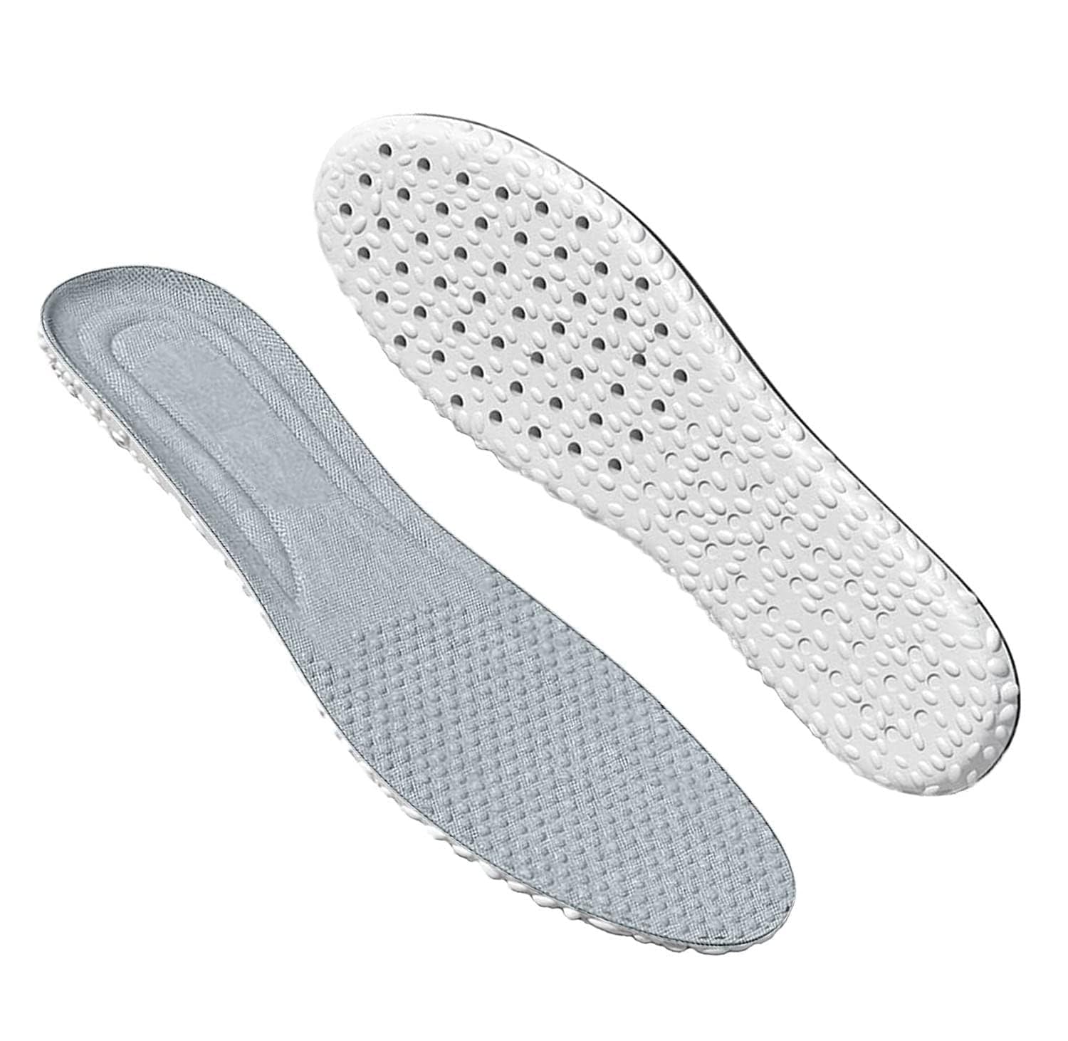 SHUBHPETALSHUBHPETAL Insoles for Men and Women, Unisex Comfortable Athletic Insoles Pair for Formal and Sports Shoes, Antibacterial Shoe Inner Soles for Running Walking Hiking Working (41-42, GREY 1 Pair)