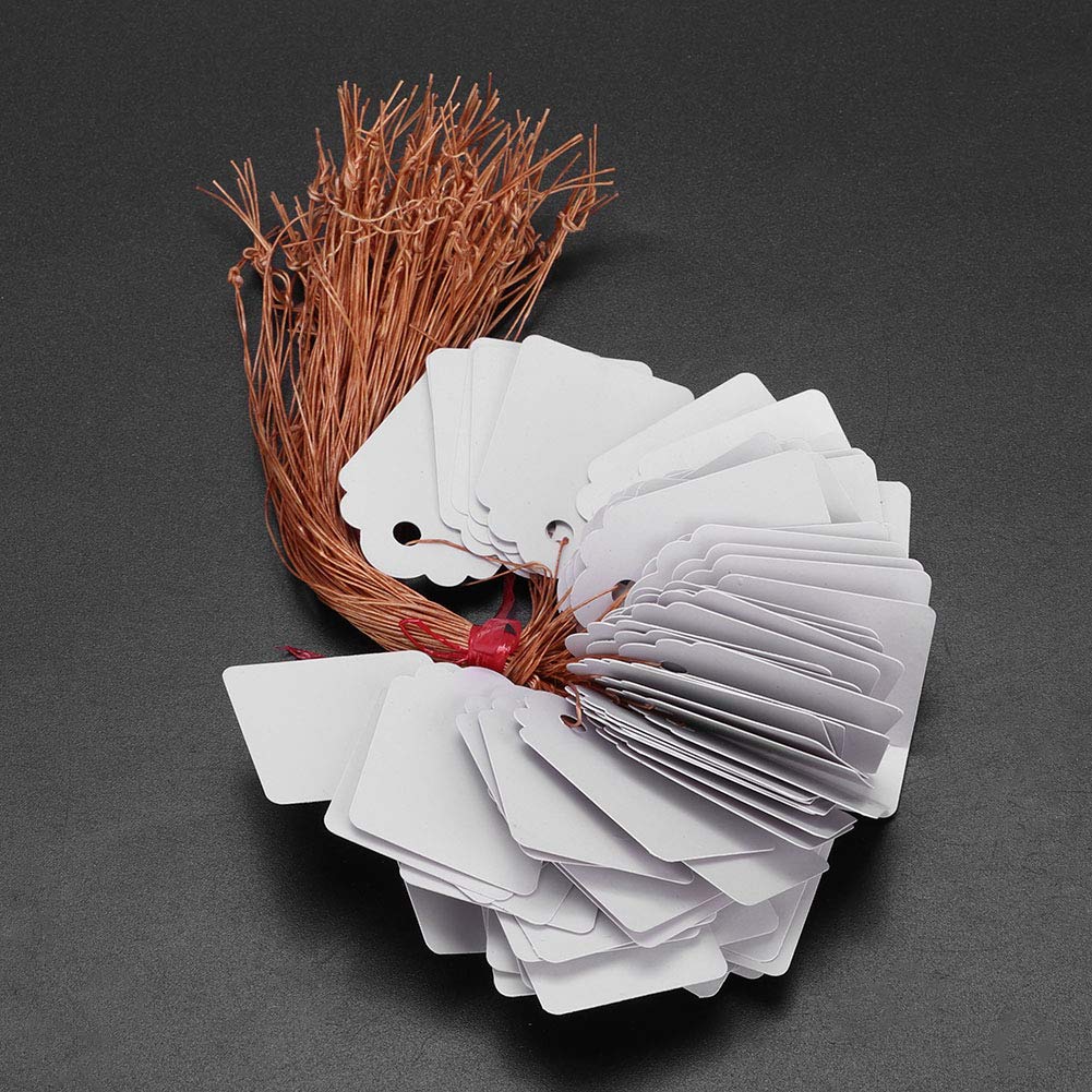 HERCHR 200 Pièces étiquettes De Plantes Avec Ficelle, étiquettes De