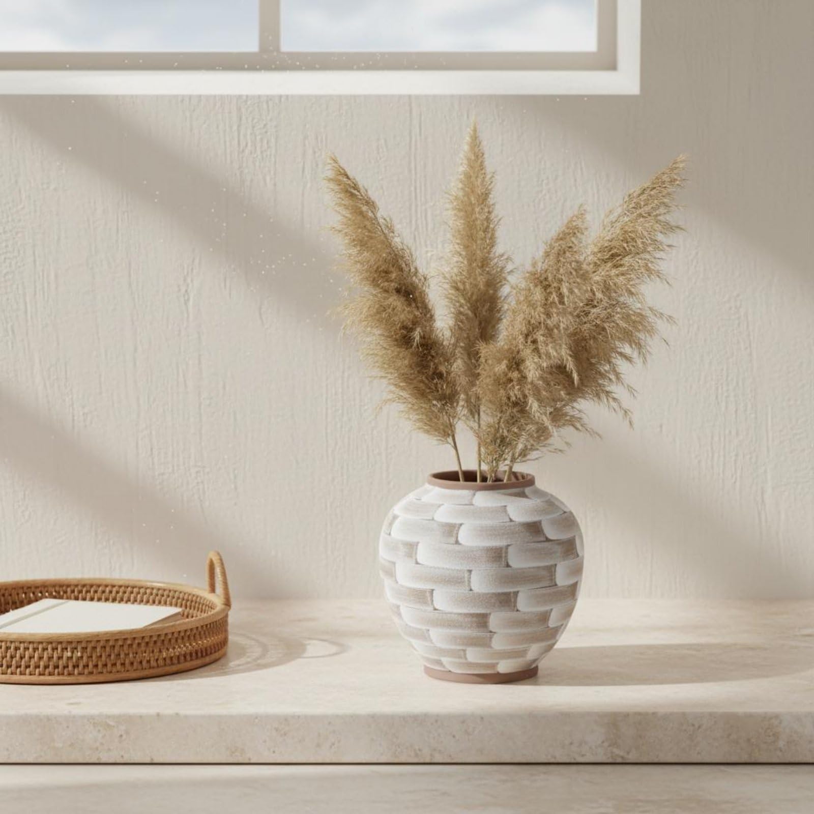 Vaso in Ceramica Finitura Opaca Vaso Stile Nordico Minimalista per Sala Espositiva, Showroom