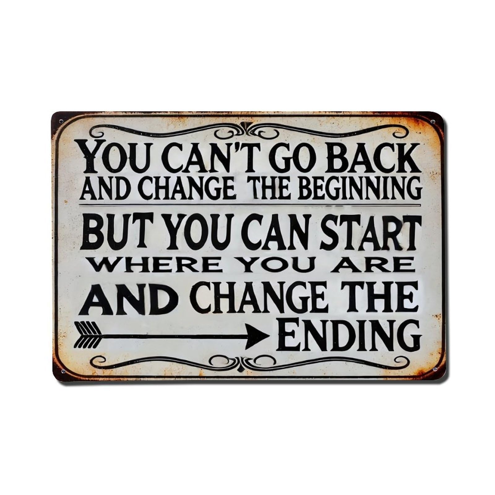 Motivational Quote Vintage Metal Sign Vintage Aluminium Metal Sign, Retro Wall Decor for Home, Bar, Garage & Farmhouse 20x30cm