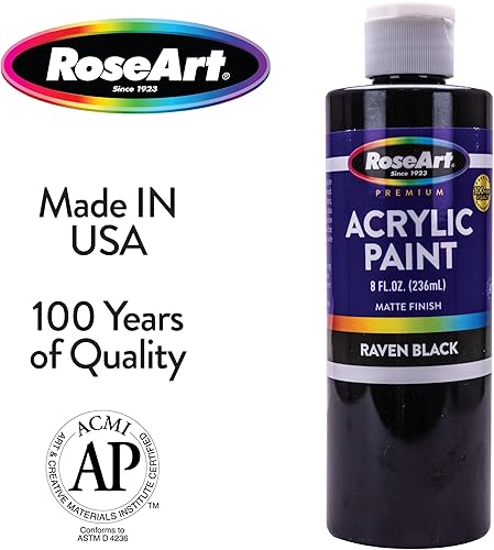 Miniatura 2 de RoseArt - Juego de pintura acrílica de 8 onzas, 8 colores