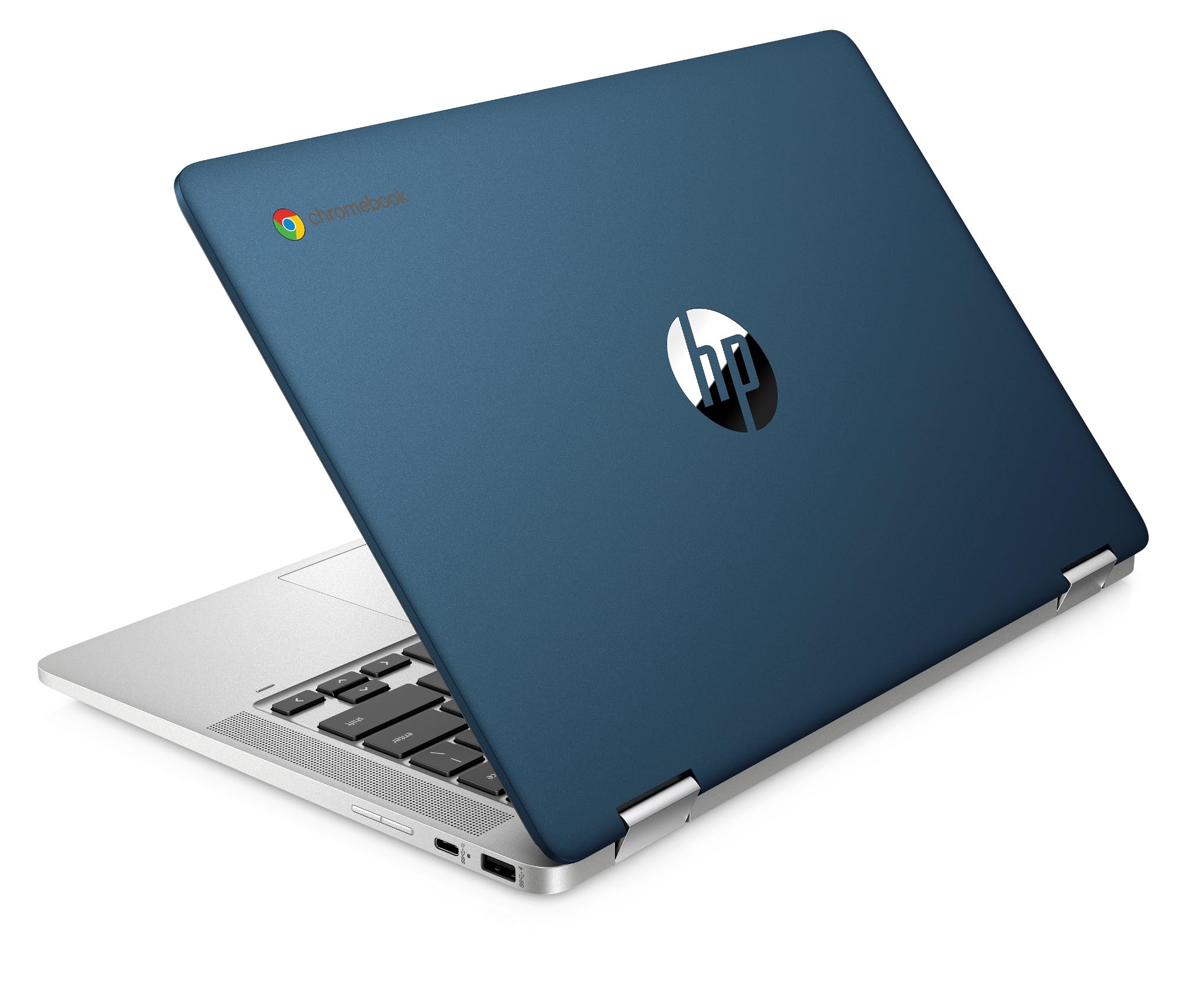 HP Chromebook x360 14a-ca0001sl, Intel Celeron N4120, 4GB RAM LPDDR4, eMMC da 64GB, Display Touch da 14" FHD, IPS, Antiriflesso, Scheda grafica Intel UHD 600, Wi-Fi, ChromeOS, Webcam HD, Forest Teal