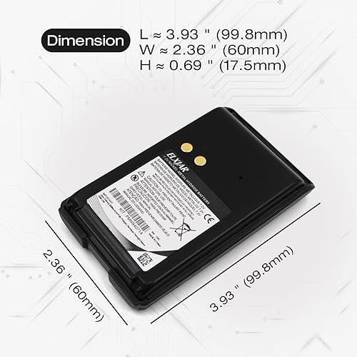 Miniatura 3 de Paquete de 4 baterías de repuesto para radios Motorola Mag One BPR40 A8 PMNN4071 PMNN4071A PMNN4071A PMNN4071AR Walkie Talkie con clip para cinturón