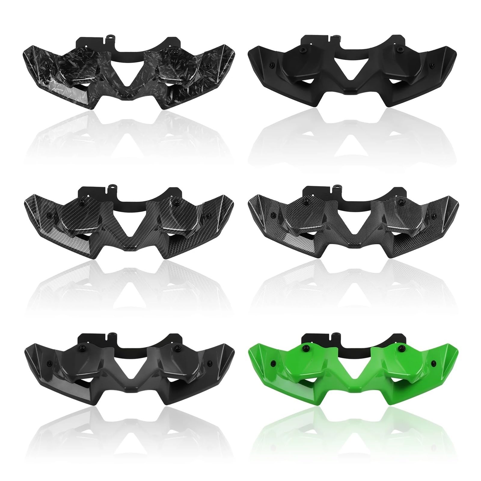 Piezas De Motocicleta para Kawasaki Z900 Z 900 2020-2024 Alerón Delantero Aerodinámico Alerones Delanteros Desnudos Kit Deflectores De ala Aerodinámicos Alerón Moto(Forging Pattern)
