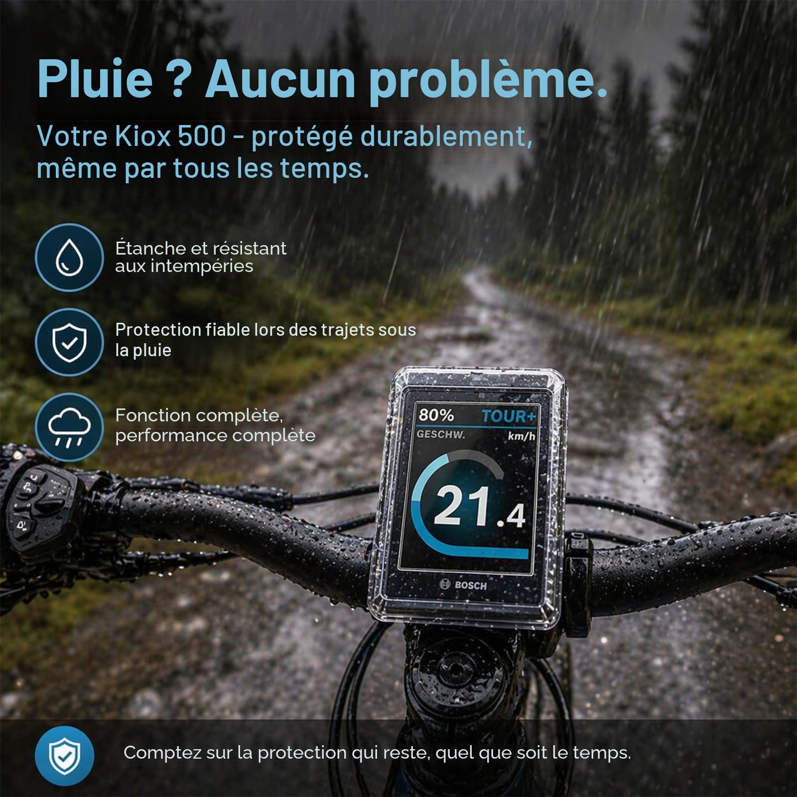 Besudo Ensemble de protection d'écran adapté à l'affichage Kiox 500 (BHU3700) - Étui de protection d'écran avec sac de protection en néoprène pour protéger le Kiox 500 des rayures et des chocs.