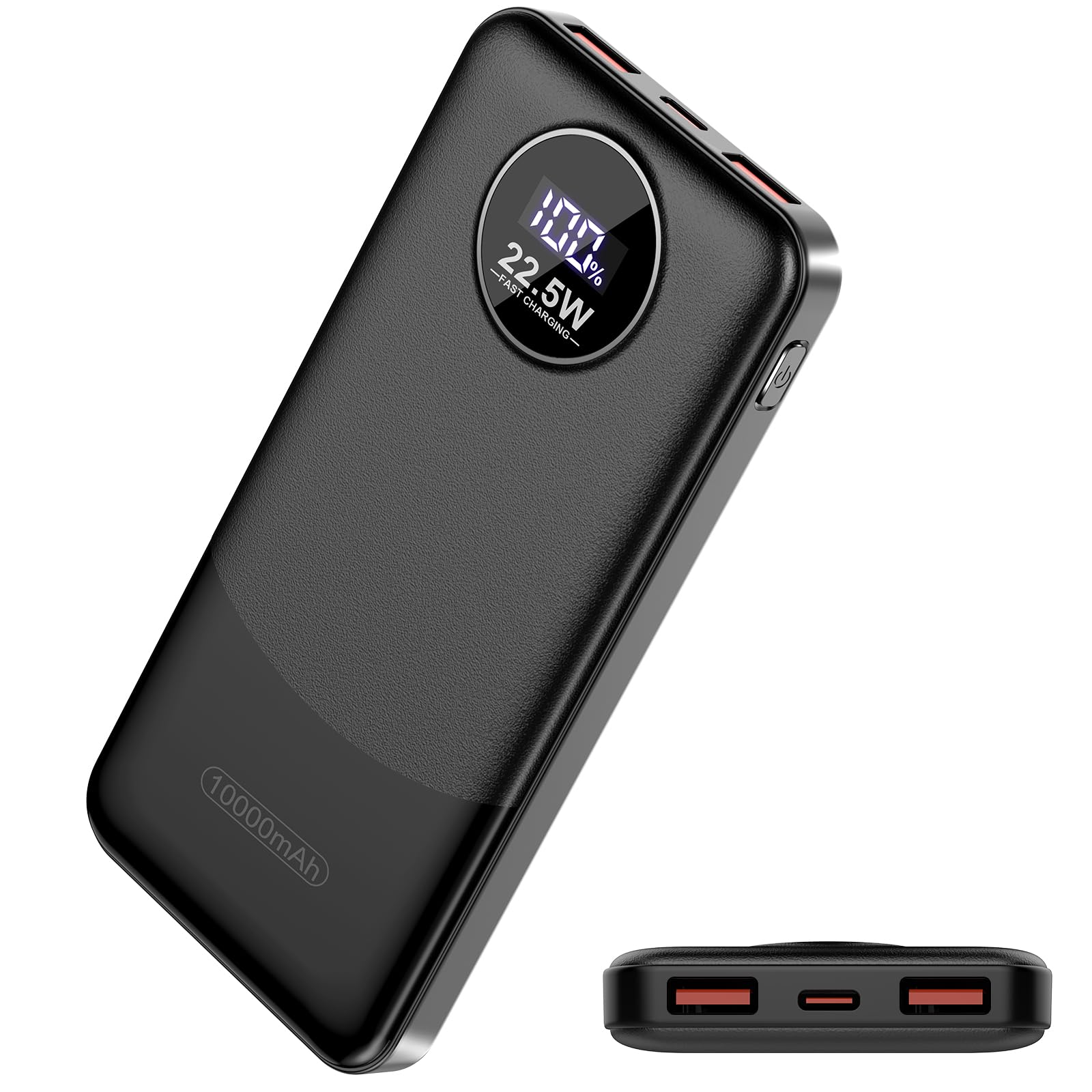 Power Bank 10000mAh, PD 22.5W Ricarica Rapida powerbank, QC 3.0 USB C caricatore portatile Con LED Display Batteria Esterna per iPhone 16 15 14 13 12 Pro Max Mini Plus smartphone Android etc