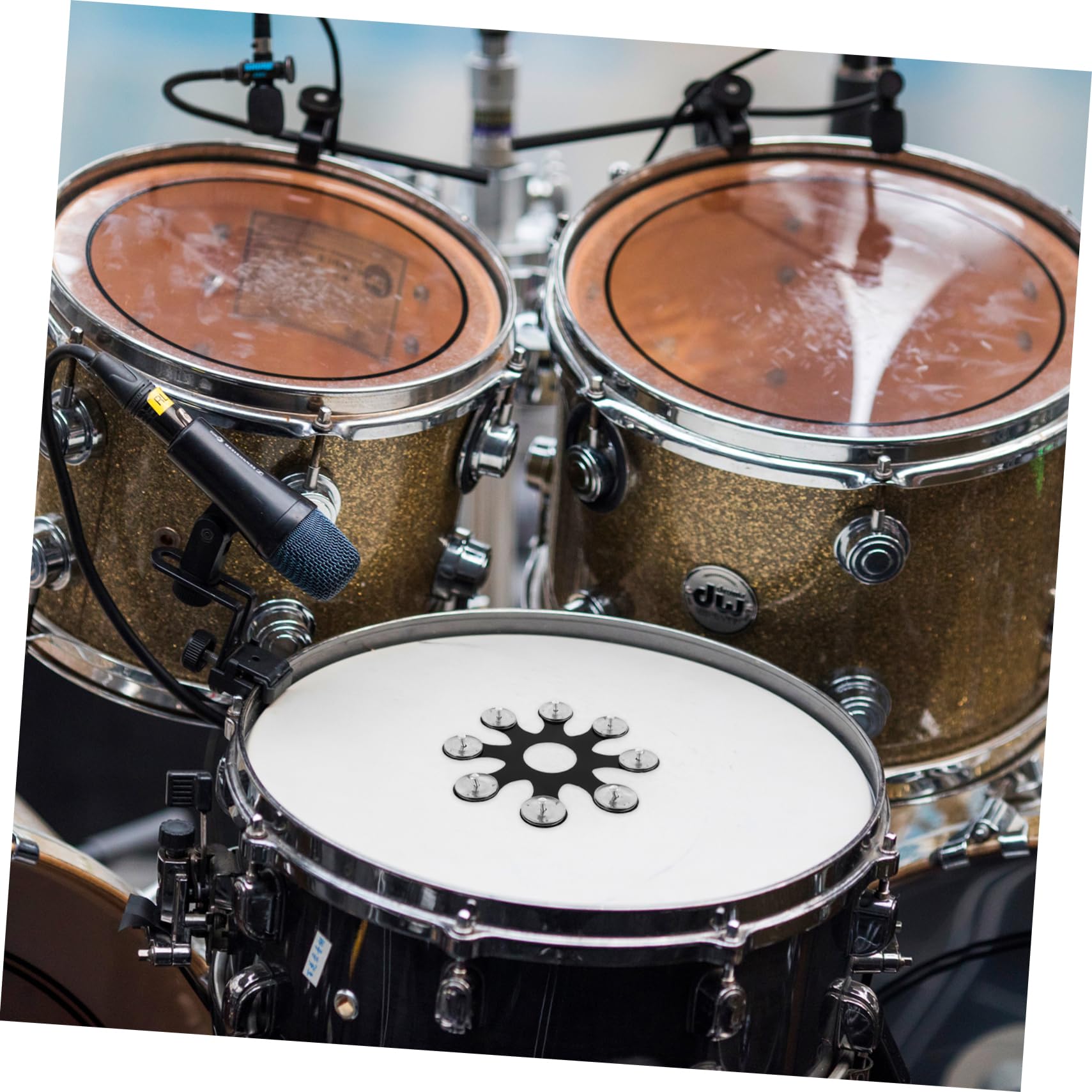ibasenice 3pièces Cymbales Hihat Avec Accessoires De Tambourine Pour Percussion Remplacement Et Élégant Pour Musiciens