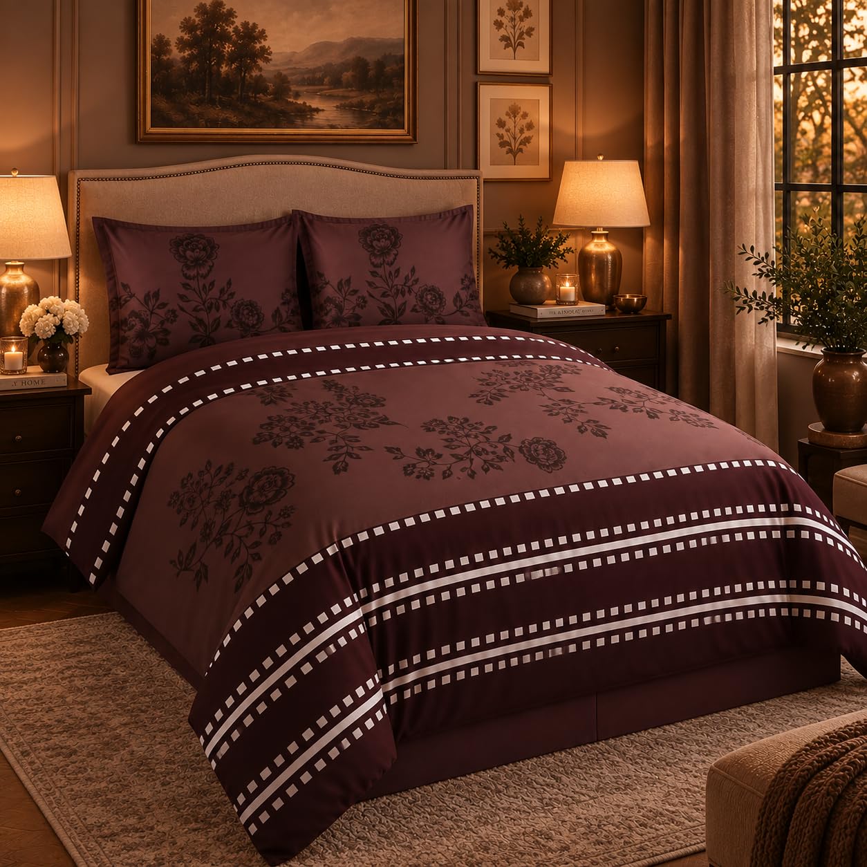 Opulent Living Super King Bed Set - Duvet Cover, Fitted Sheet & Pillowcases