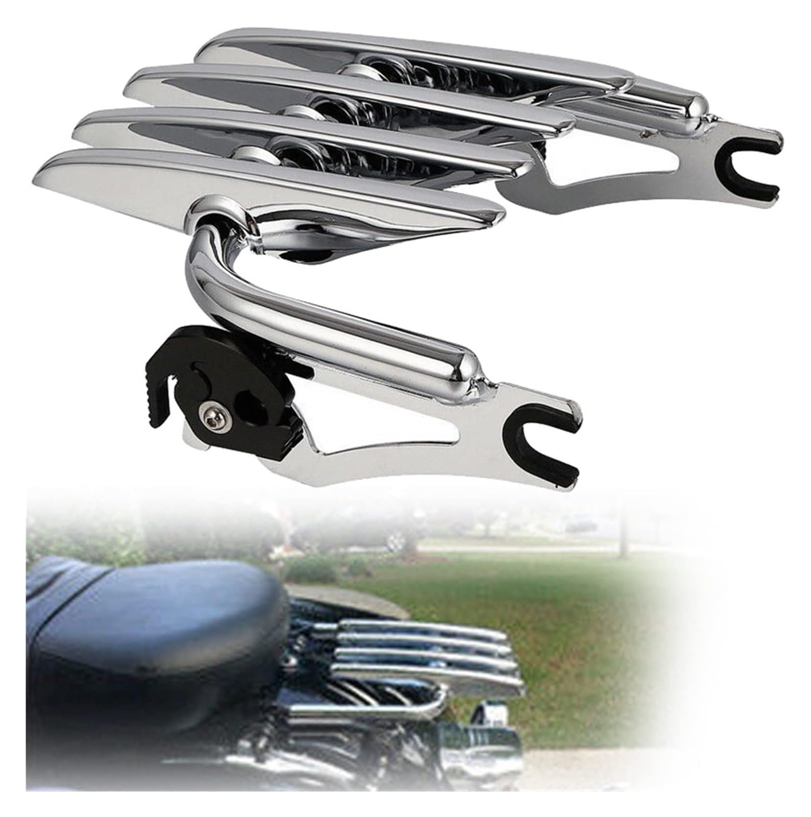 para Harley para Touring Street Electra Glide Road King 2009-2022 FLHXSE/2/3 FLTRSE3 Stealth Portaequipajes Traseros Desmontables Motocicletas Portapacchi Moto(Chrome)