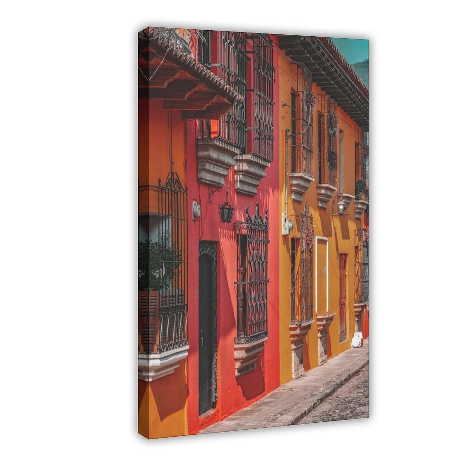 Bareronor Antigua Guatemala Canvas Poster Bedroom Decor Landscape Office Room Decor Gift 24" L X 36" W