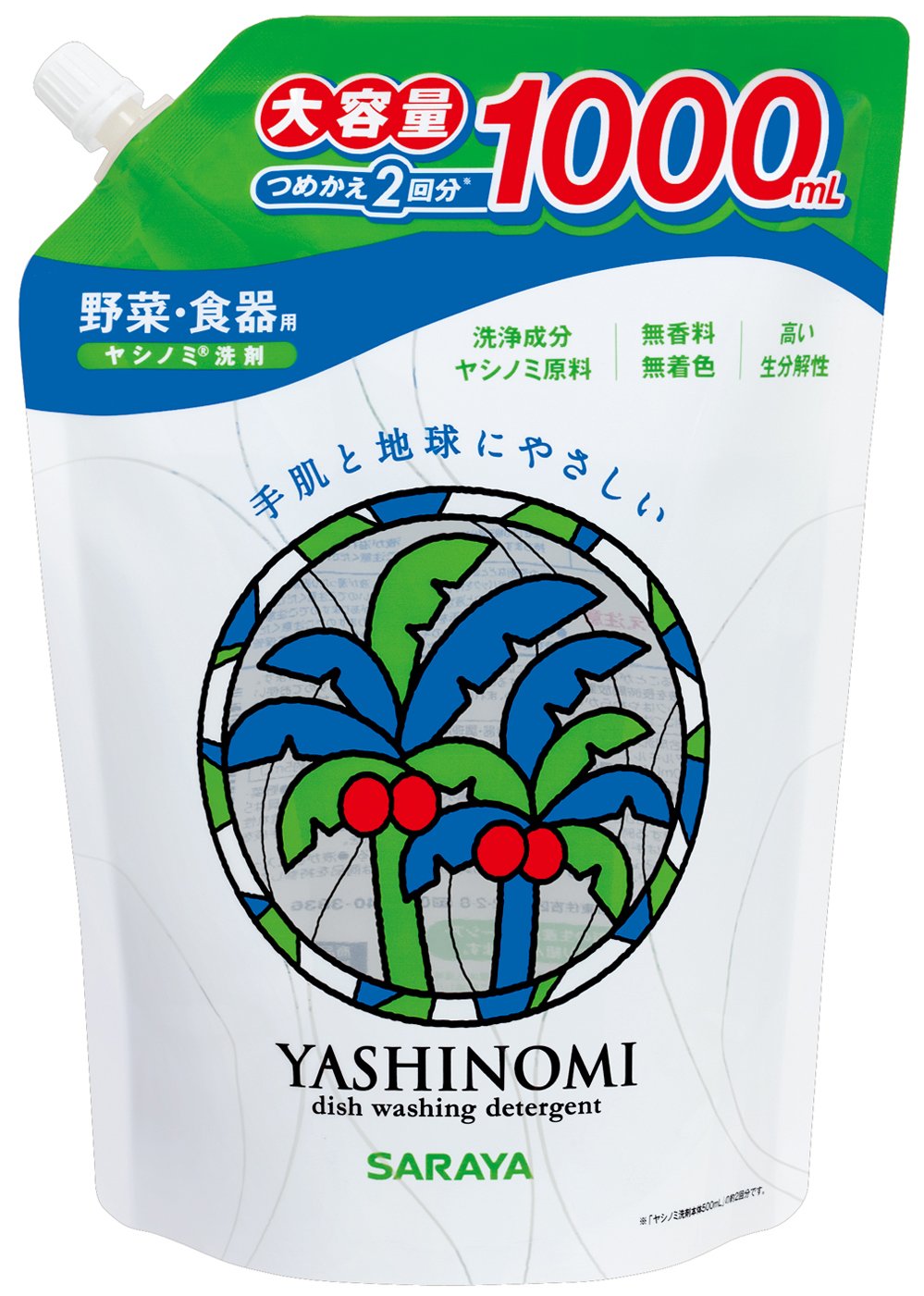 ヤシノミ Saraya Yashinomi Detergent Spout Refill 1000ml