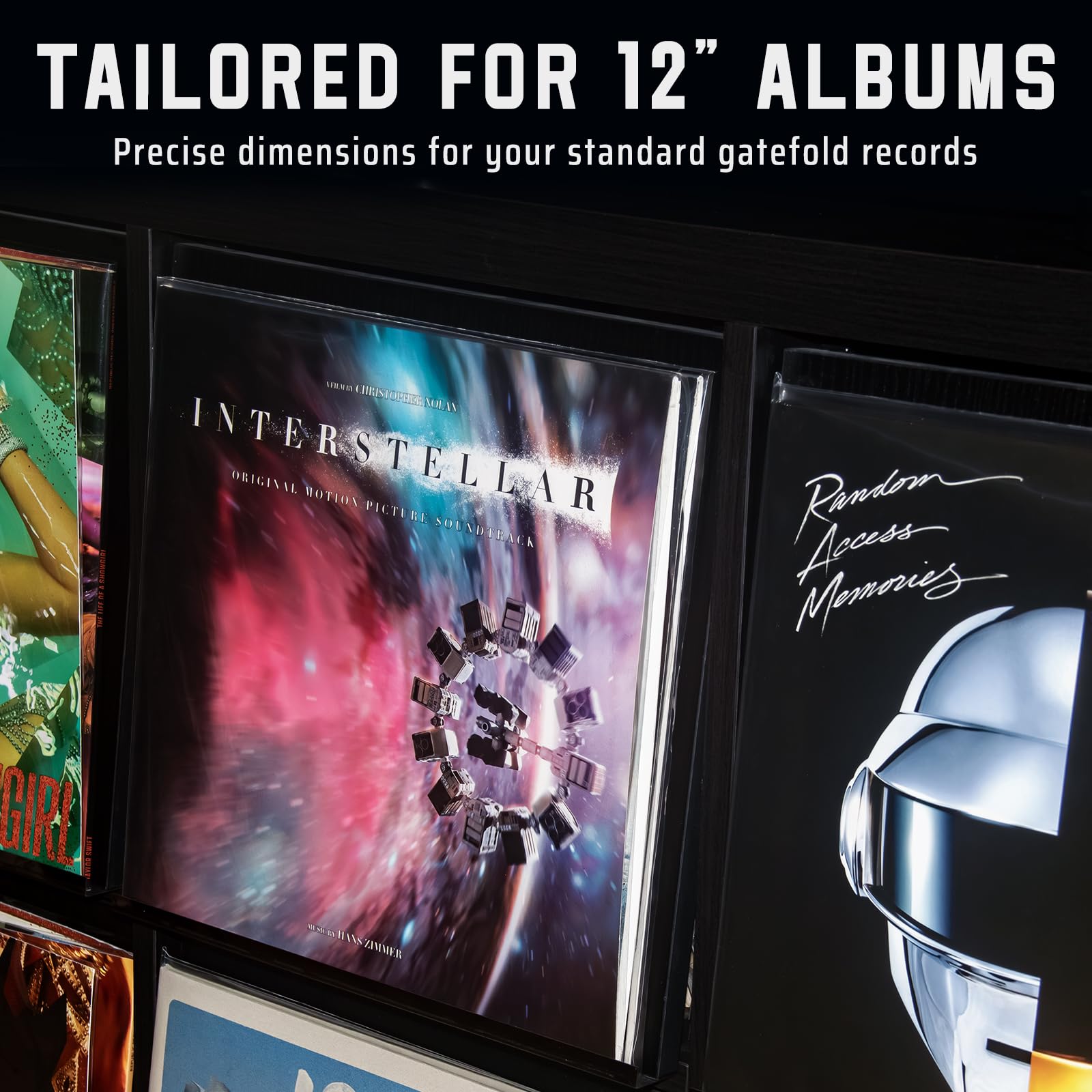 Gatefold - Custodie per dischi in vinile, 12 pollici, in plastica, 3 mil, spessore trasparente, 10 pezzi