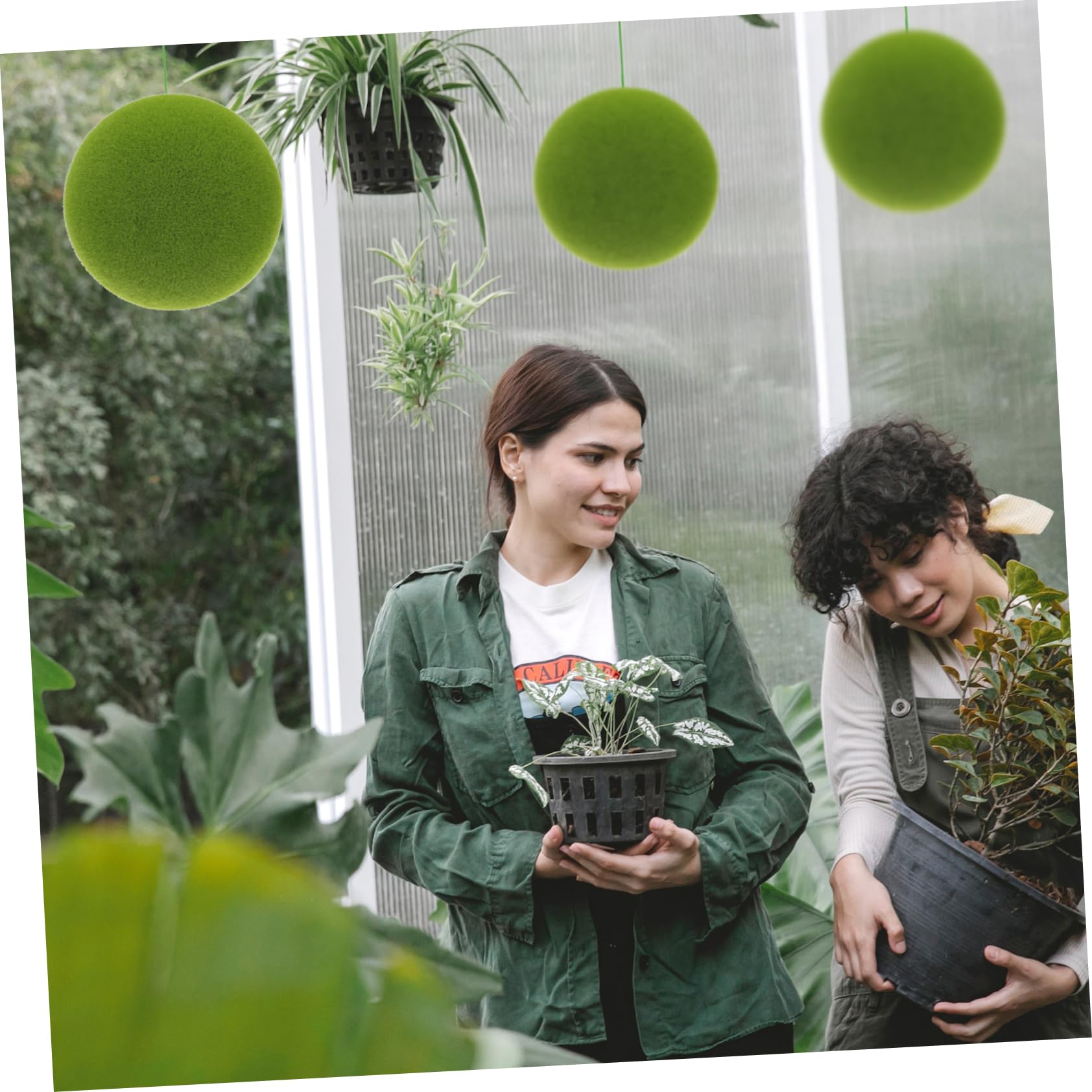 ABOOFAN 3St Simulierter Moosball Kunstmooskugeln als Vasenfüller Blumenmoos kunstpflanze kunstplflanze Ornament DIY blumenkunst versorgung Einkaufszentrum Layout Mooskugel Hochzeit