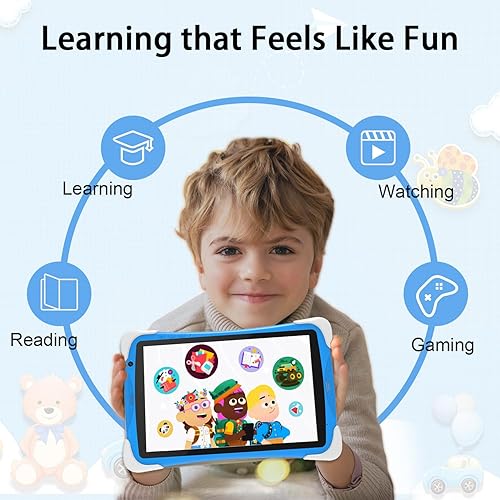 Miniatura 3 de Tableta para niños, tableta de 10 pulgadas para niños con gamepad inalámbrico, Android 12, tableta de control parental de 2 GB+32 GB para niños