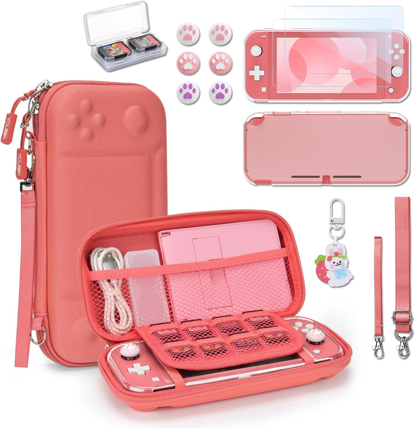 Younik Switch Lite Case, 14 in 1 Switch Lite Accessories Bundle with