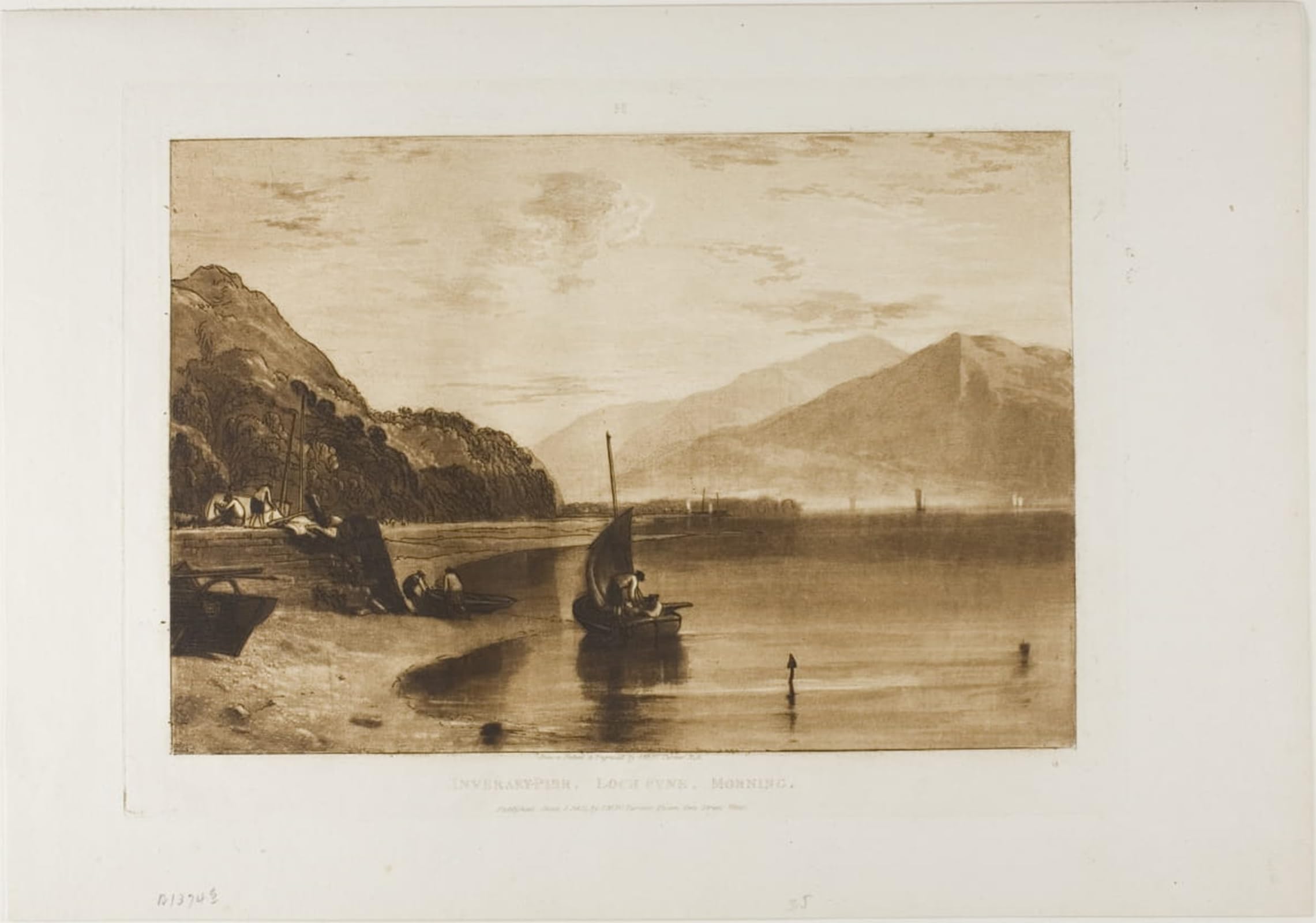 POSTERIIk Vintage Print Pop Art Landscape Artwork Inverary Pier Loch Fyne Morning by Mallord William Turner Art Prints for Office Home Decor 60x90cm