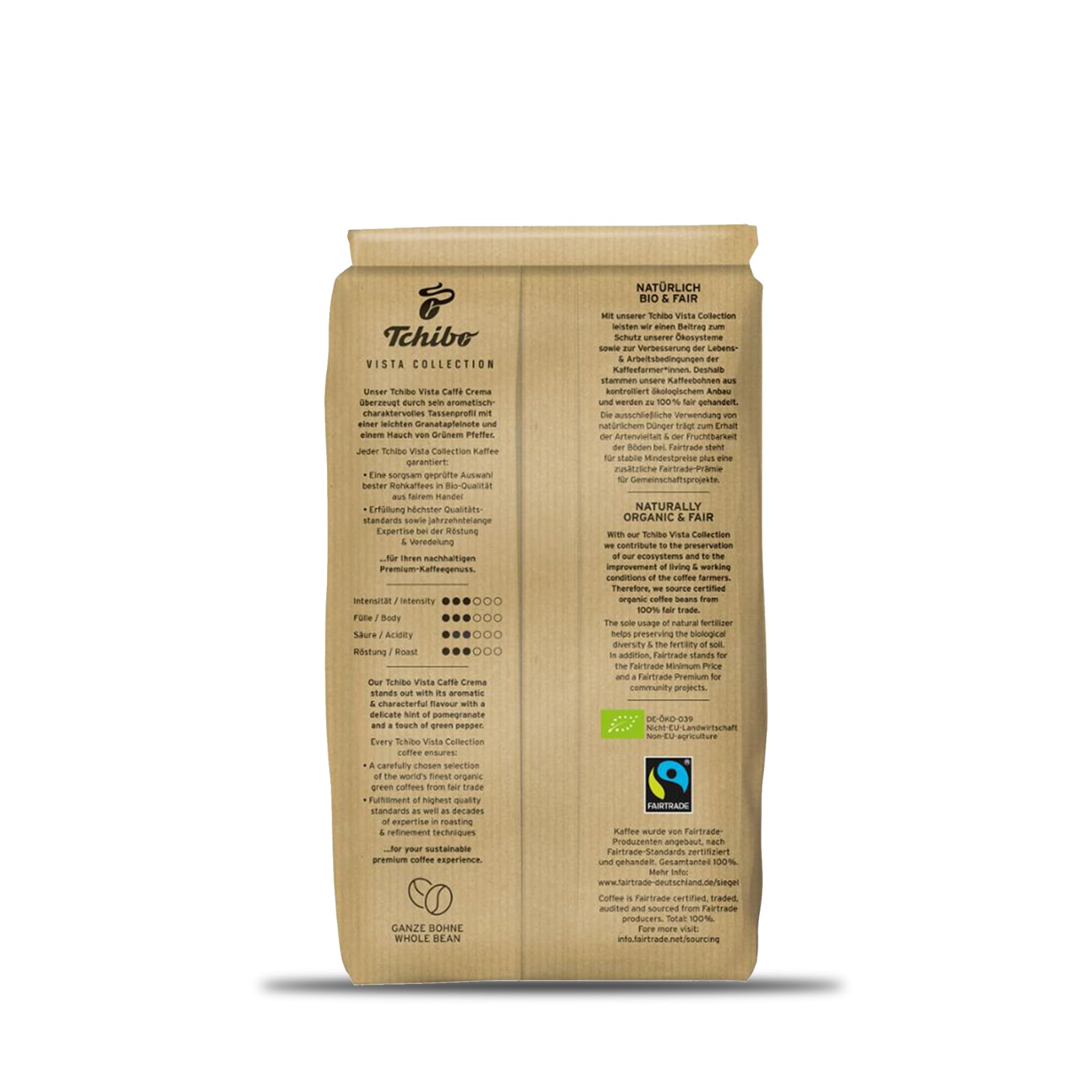 Tchibo 470787"Kaffee Vista" Fairtrade Café Crème