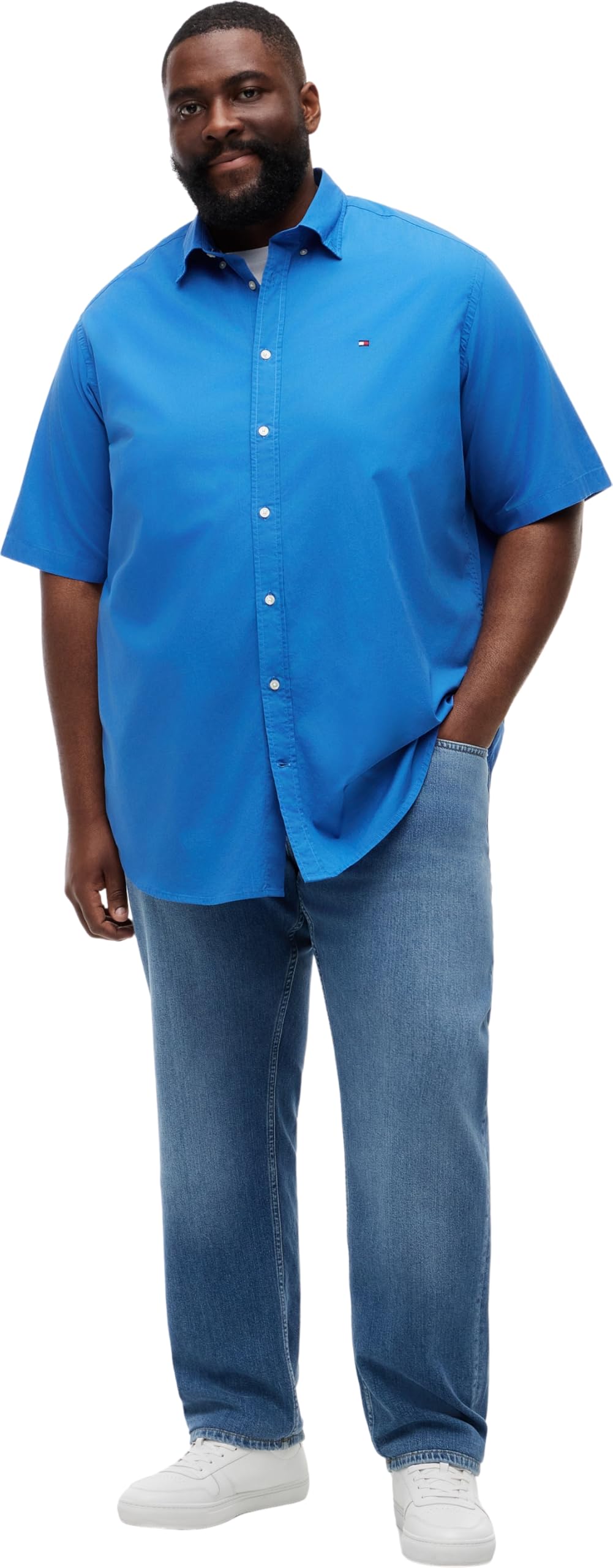 Tommy Hilfiger Herren Bt-Flex Poplin Solid S/S Shirt-b Mw0mw41257 S/S Shirt (1er Pack)