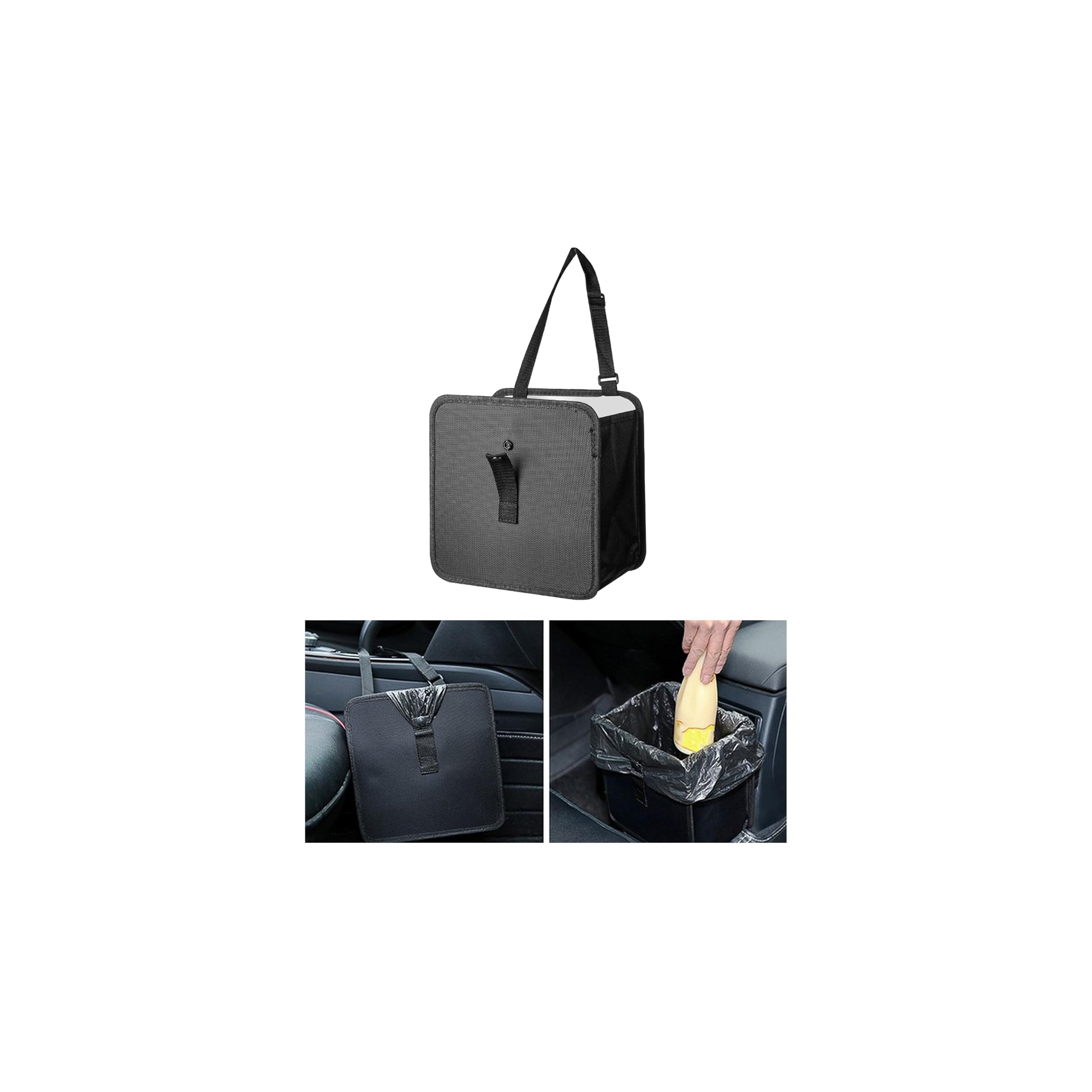 Cubo de basura plegable para coche Couslcd, bolsa de basura colgante de 7 l, gran capacidad, impermeable, para el interior del coche, bolsa de almacenamiento multifuncional para el interior del coche, accesorios grandes