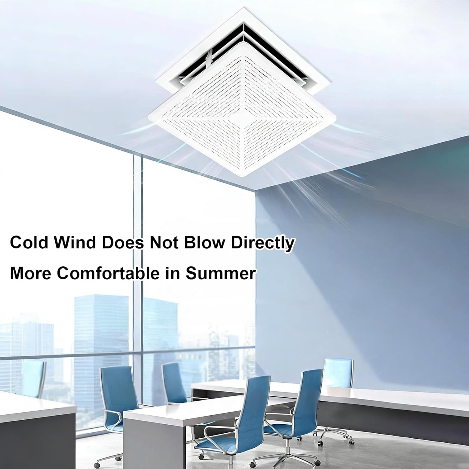 Central Air Conditioner Deflector, 270° Adjustable Air Vent Deflector Ceiling, Anti-Wind Baffles, Anti-Condensation for Home, Office(30 * 30cm/12 * 12in)
