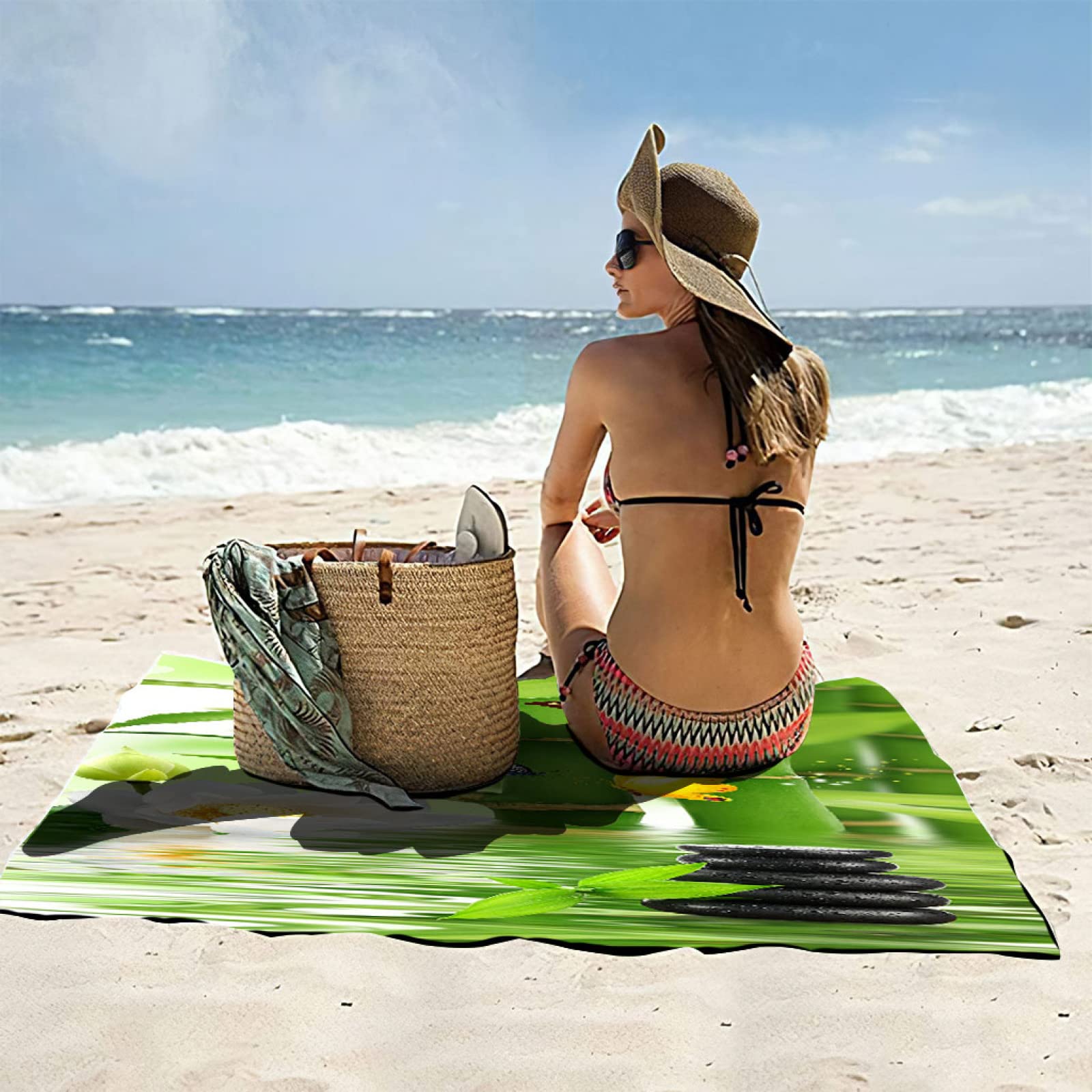 Ręczniki plażowe 3D motyl i bambus ręcznik plażowy dla dorosłych kobiet dziewcząt dzieci nastolatków mikrofibra lekkie ręczniki kąpielowe ręczniki kąpielowe ręczniki kąpielowe koc szybkoschnący 100 x