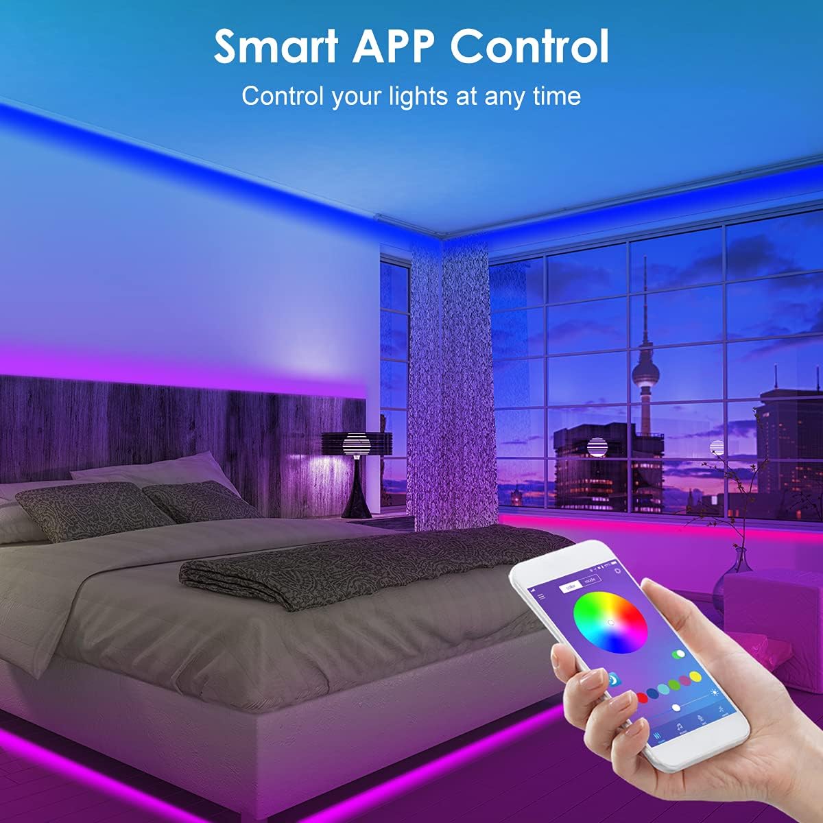 Led Strip Light, L8star 10.2m Led Lights for Bedroom RGB Led Strip