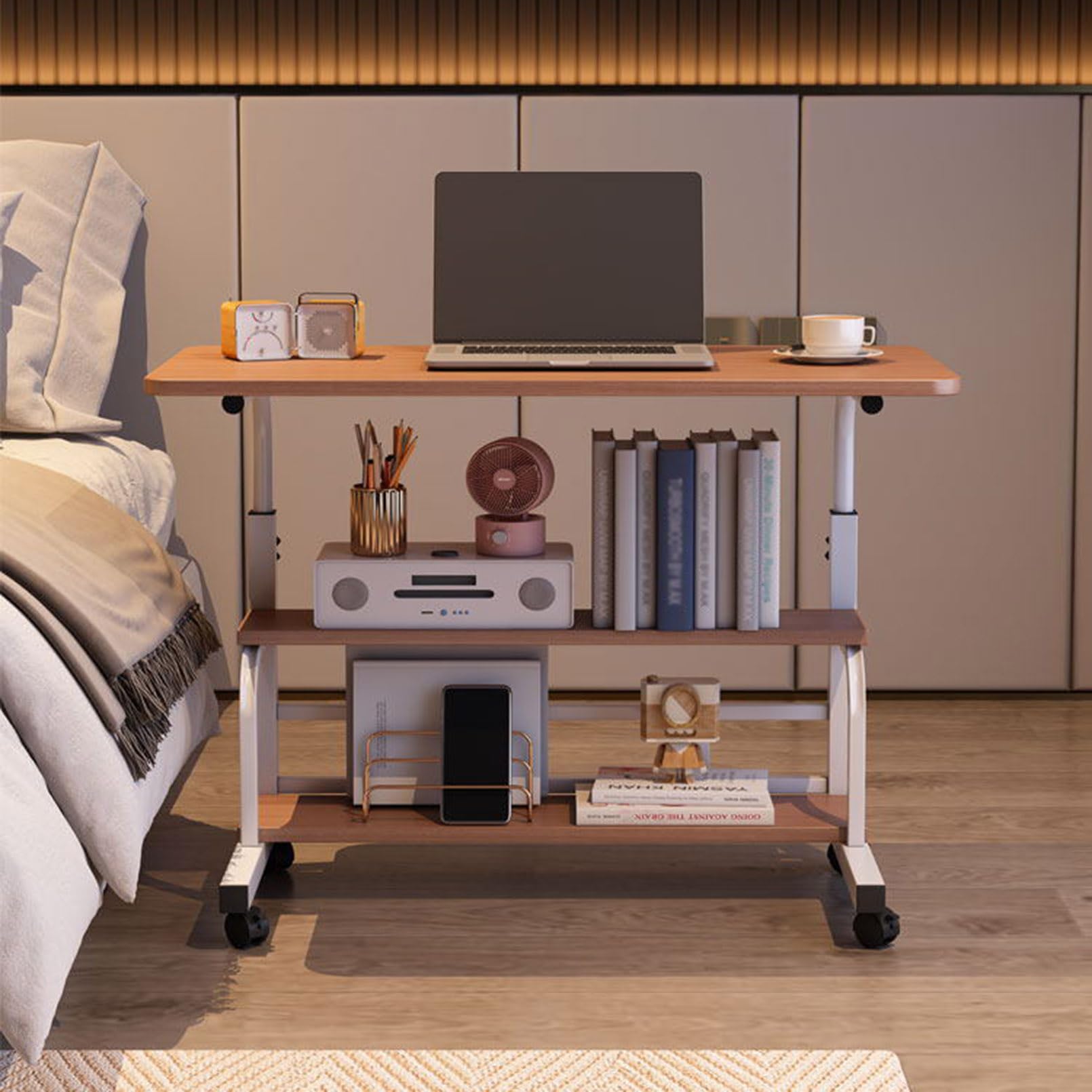 Genérico Mesa Sobrecama con Ruedas, Mesa sobre Silla Ajustable, Mesa Hospitalaria Multicapa Sobrecama con Ruedas, Mesa para Comer en la Cama, mesas auxiliares para Discapacitados