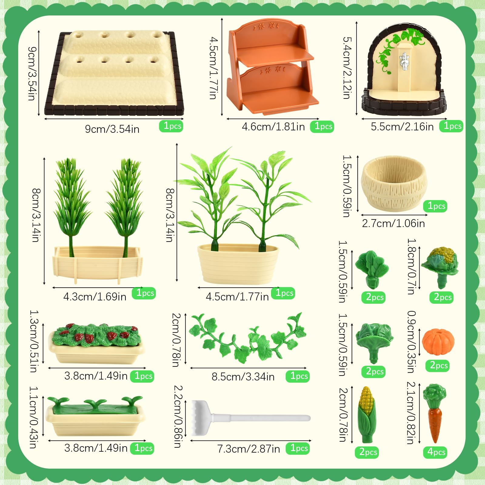 Kit D'accessoires Miniatures Pour Jardin De Poupée – 30 Pièces Réfrigérateur, Aliments, Déco – Cadeau Créatif Dès 3 Ans