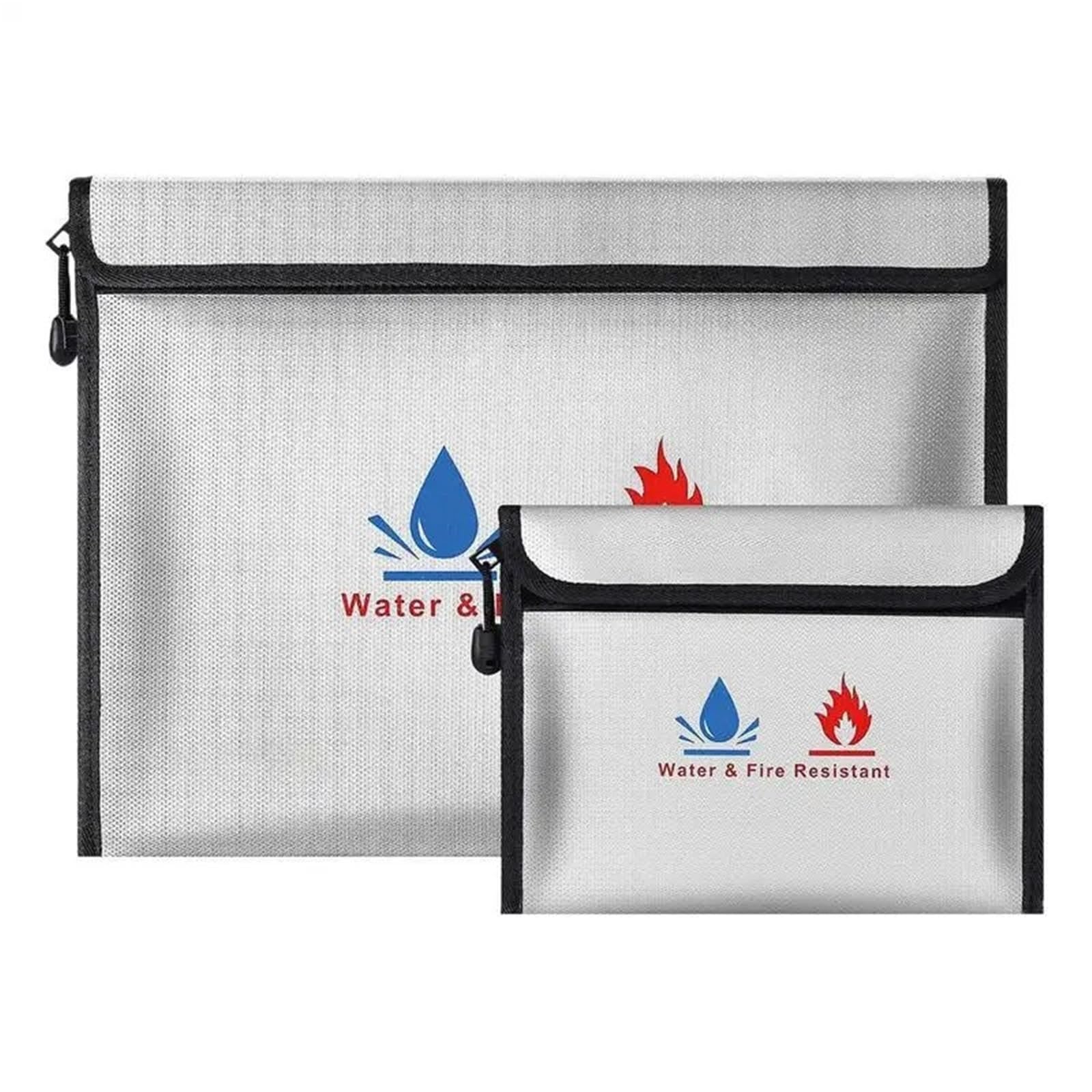 2 bolsas ignífugas for documentos, sobres ignífugos for proteger efectivo, impermeables y resistentes al fuego para Pasaporte