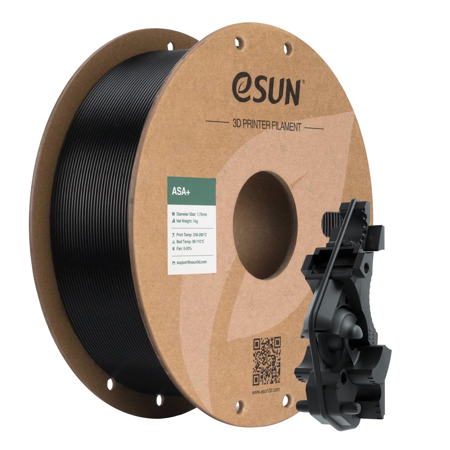 eSUN ASA Filament 1.75mm, Weather Resistant 3D Printer Filament for Outdoor Functional Parts, 1KG Spool 3D Printing Filament for 3D Printers, Black