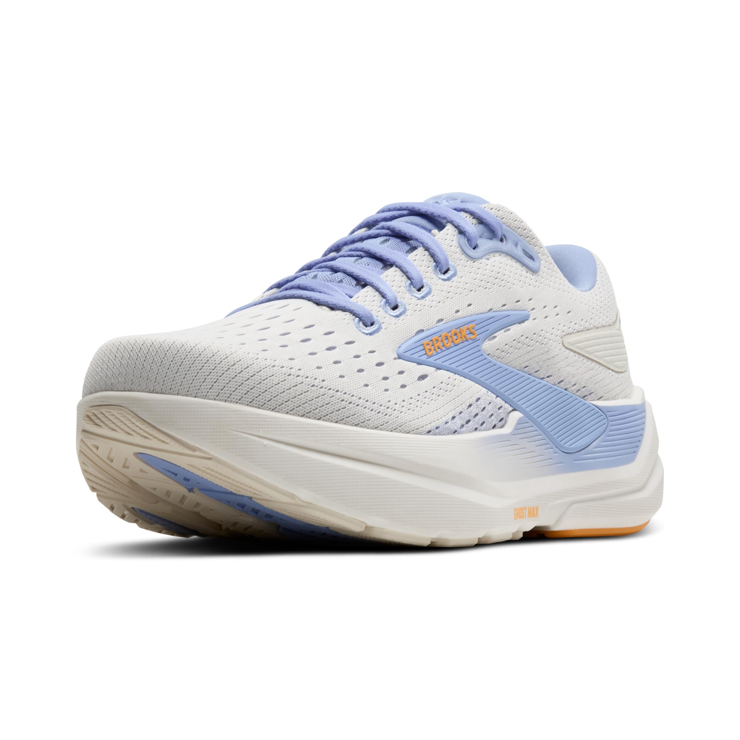 BROOKS Womens Ghost Max 3 Sneaker, Coconut Blue Heron Orange, 9.5 UK